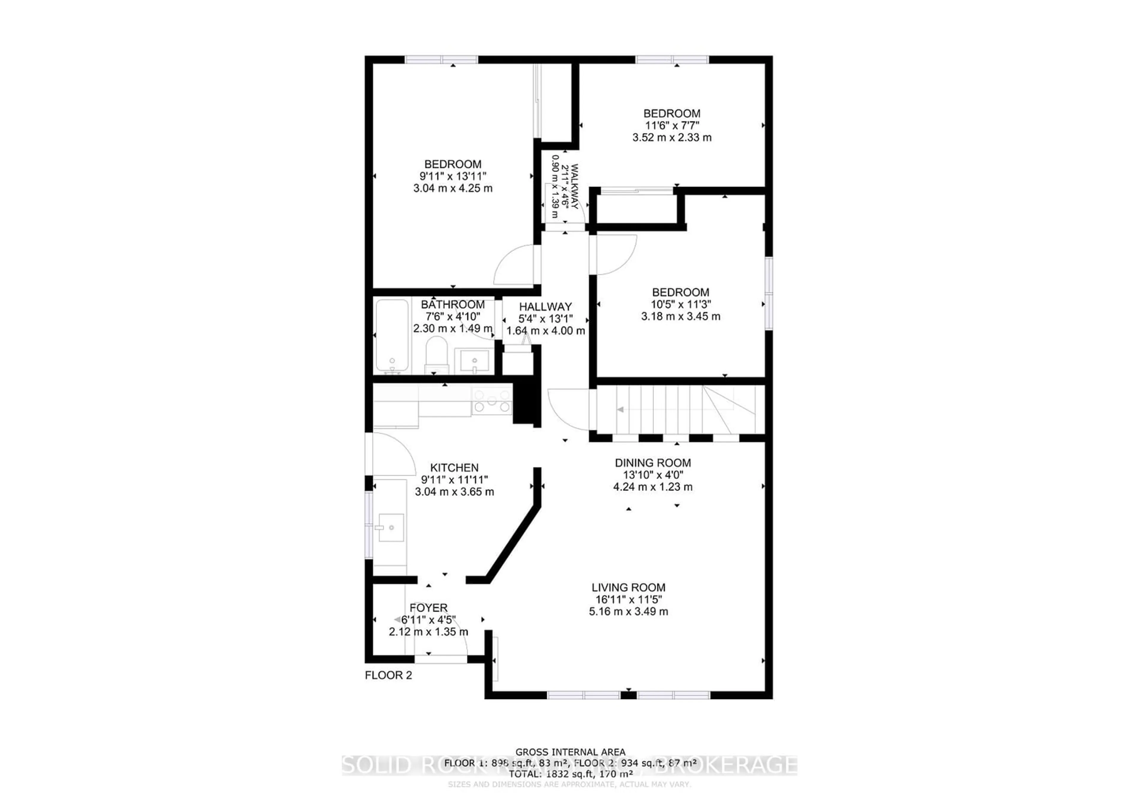 Floor plan for 33 Derby Gate Cres, Kingston Ontario K7K 5Y9