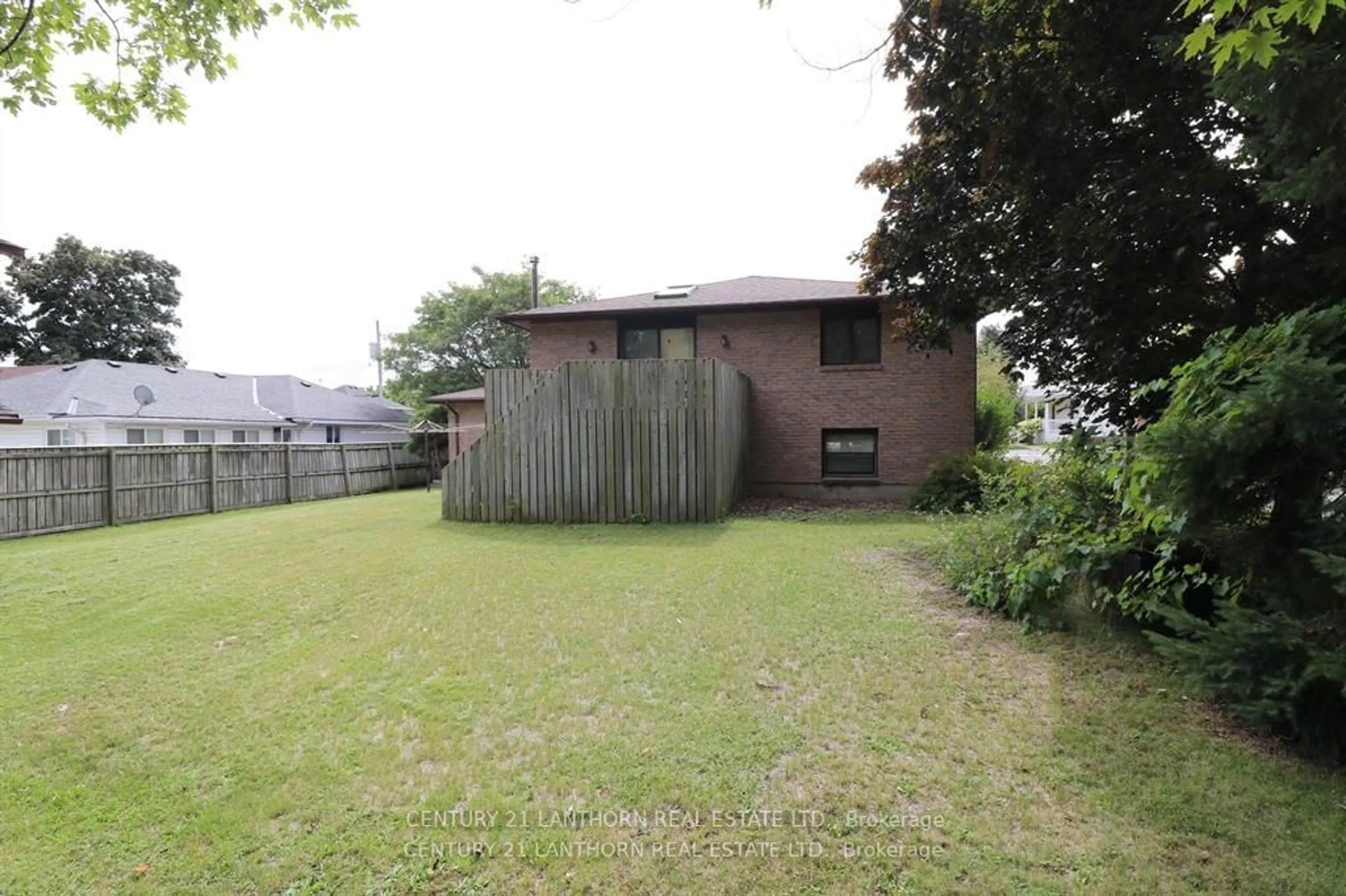 Patio, the fenced backyard for 52 Washburn St, Prince Edward County Ontario K0K 2T0