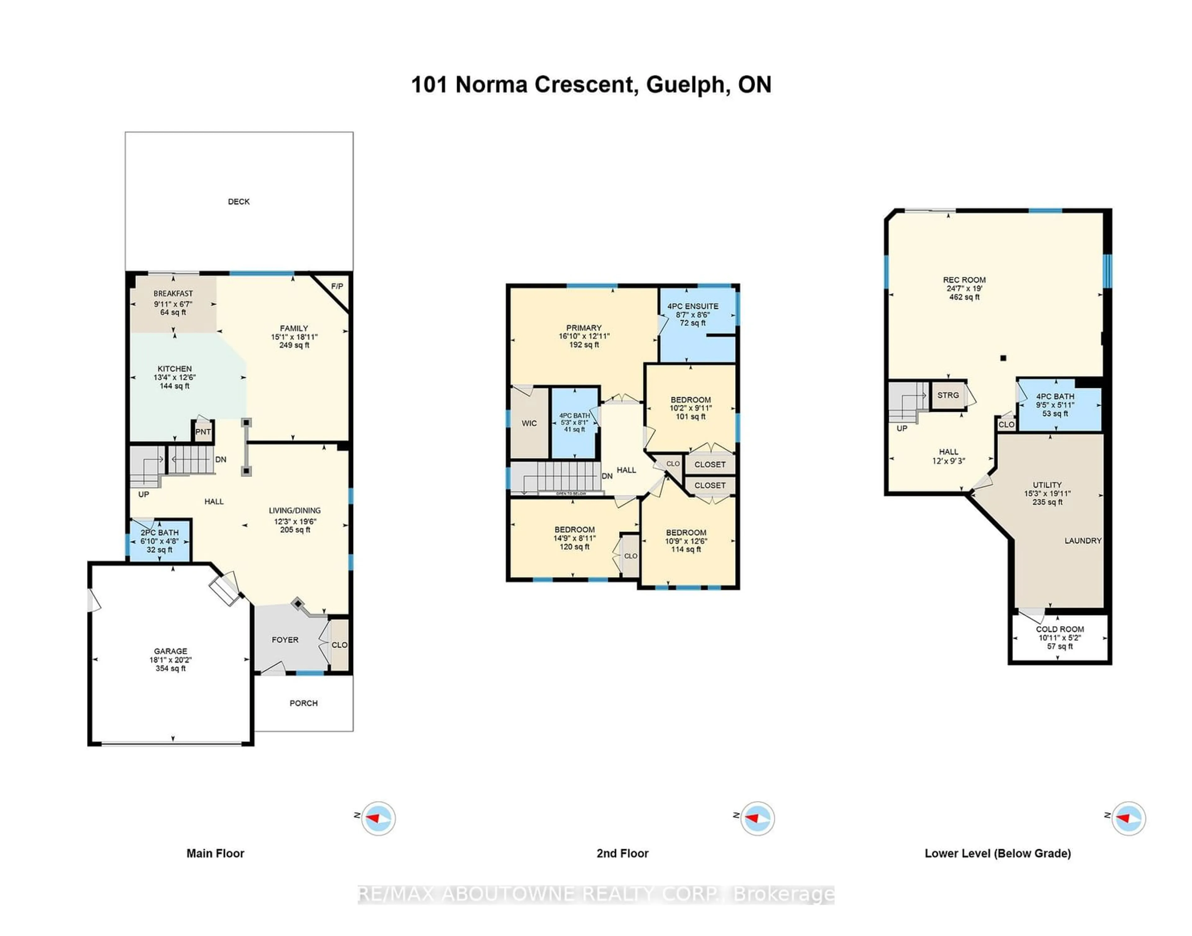 Floor plan for 101 Norma Cres, Guelph Ontario N1E 0K6