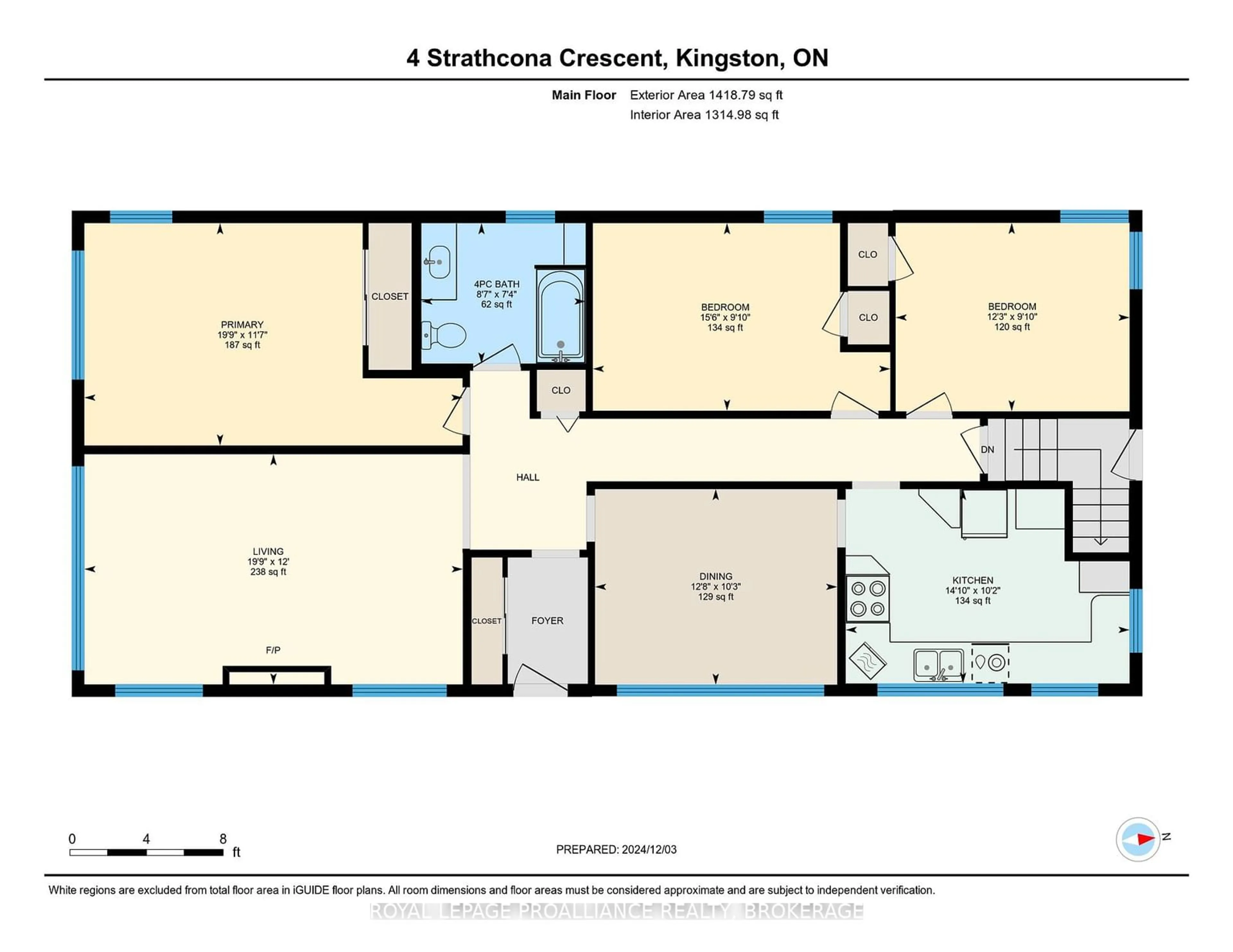 Floor plan for 4 Strathcona Cres, Kingston Ontario K7M 1N8