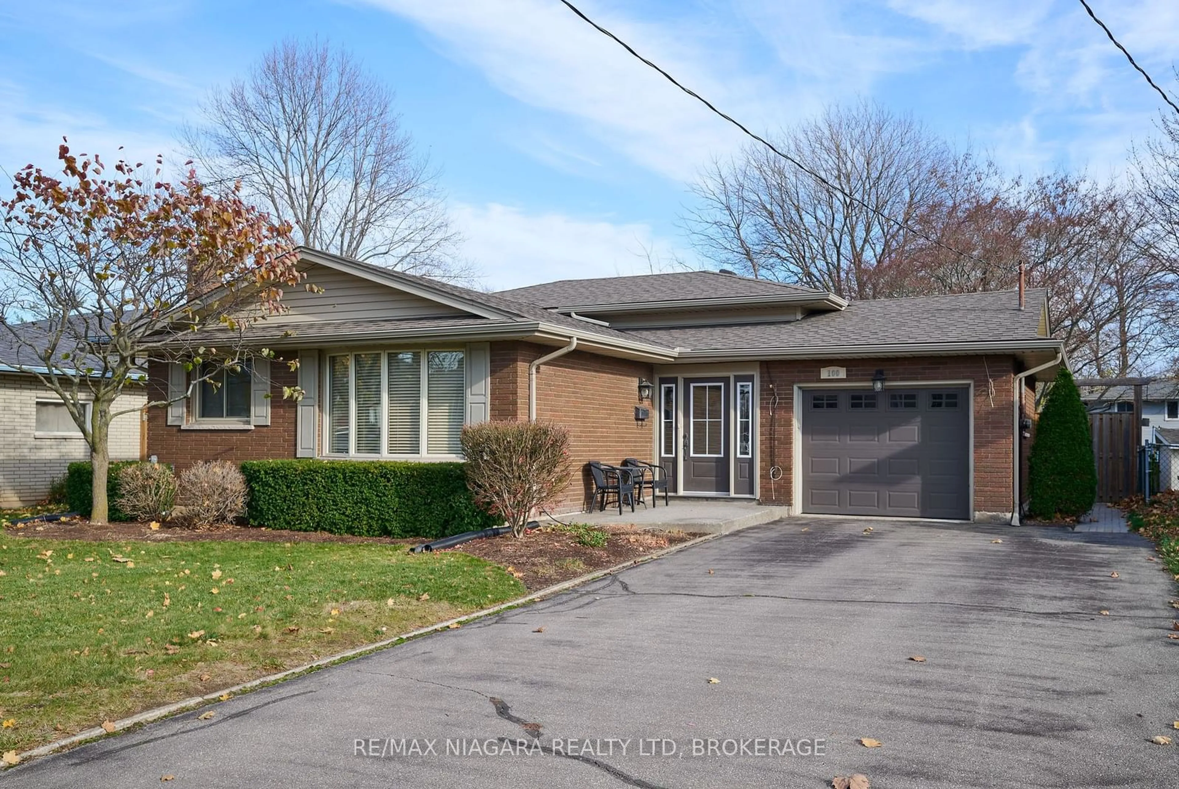 Frontside or backside of a home, the street view for 100 Sherman Dr, St. Catharines Ontario L2N 2L5