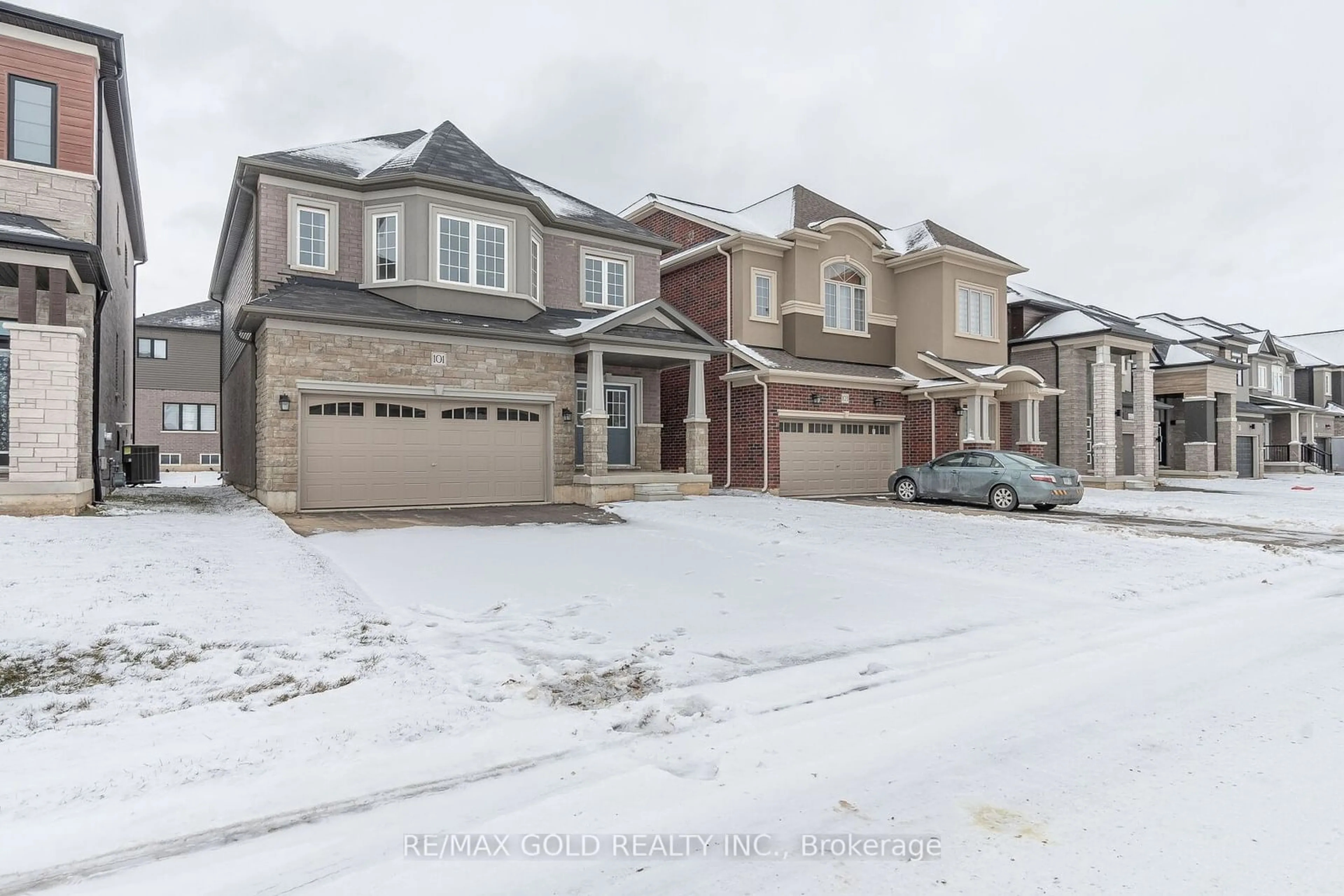 Frontside or backside of a home, the street view for 101 Hitchman St, Brant Ontario N3L 3E3