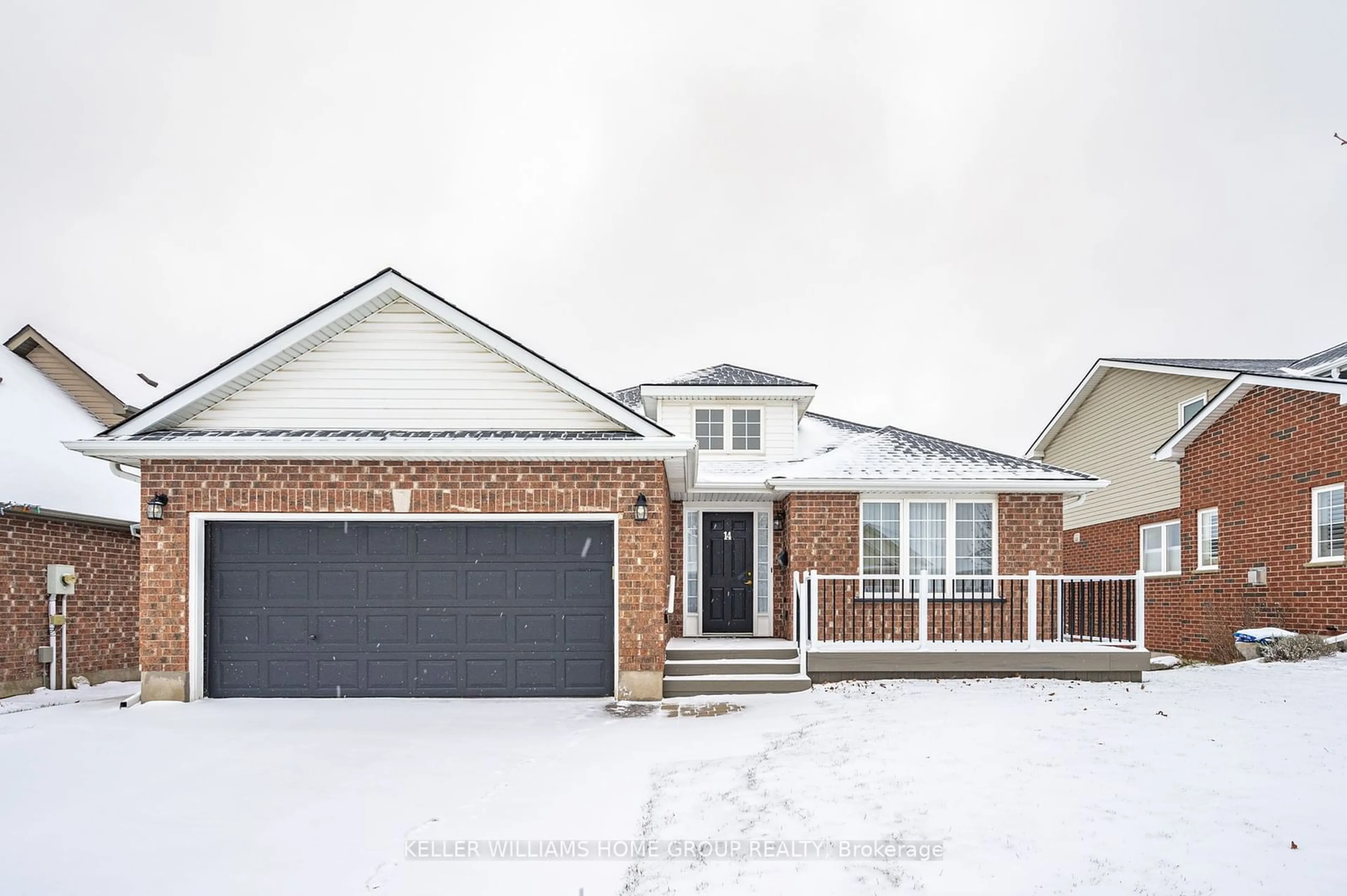 Frontside or backside of a home, the street view for 14 Dickinson Crt, Centre Wellington Ontario N0B 1S0