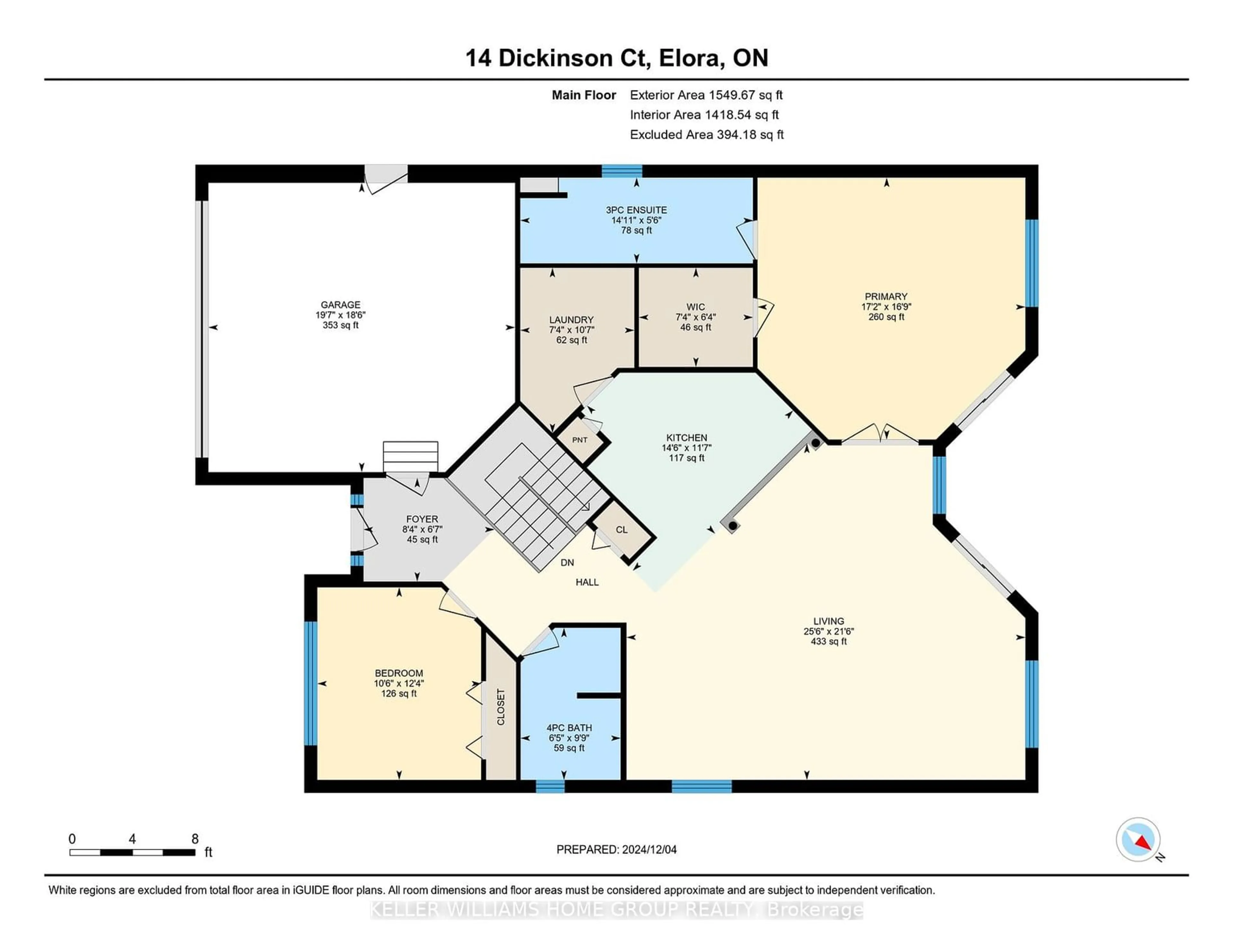 Floor plan for 14 Dickinson Crt, Centre Wellington Ontario N0B 1S0