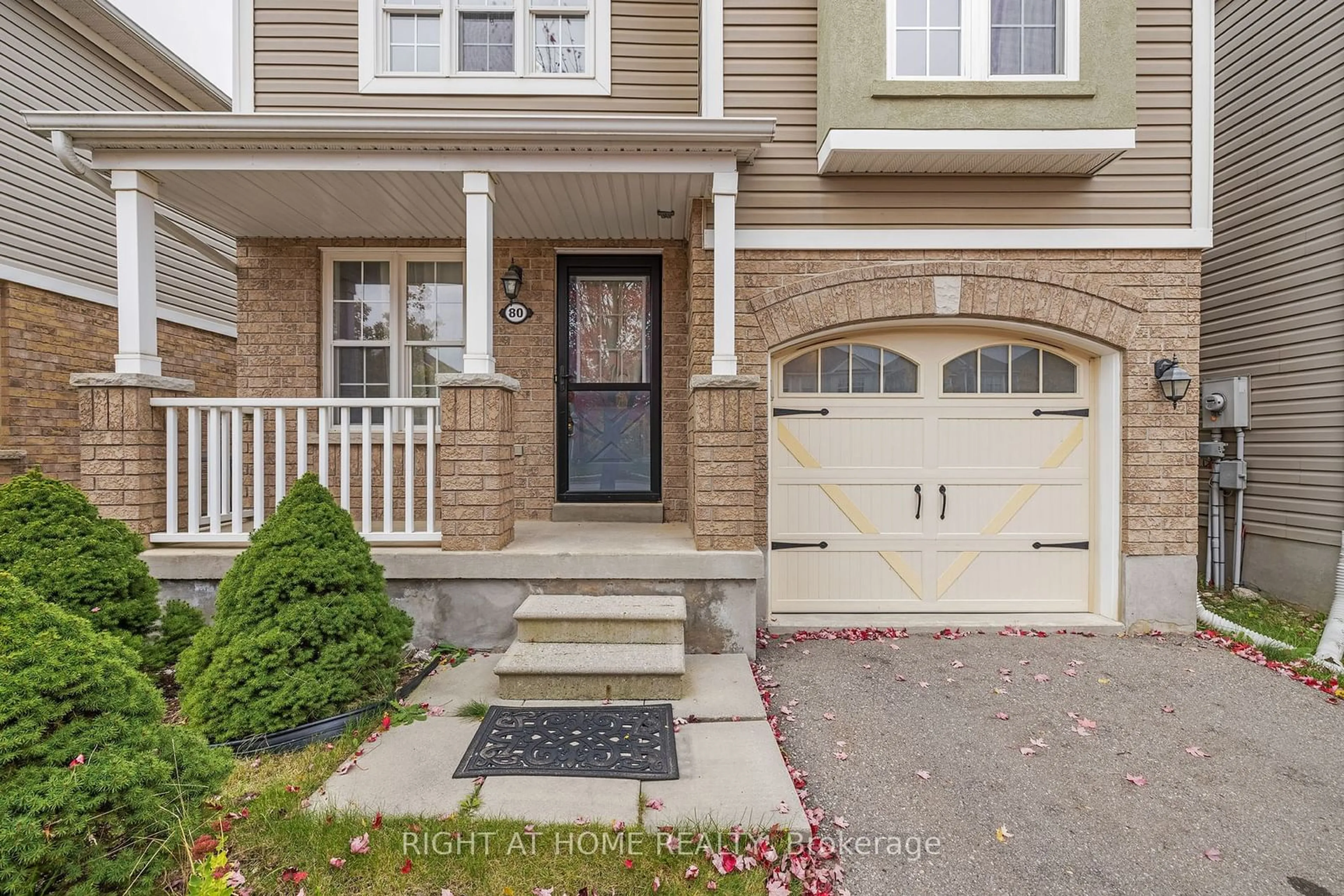 A pic from exterior of the house or condo, the street view for 80 Powell Dr, Hamilton Ontario L0R 1C0