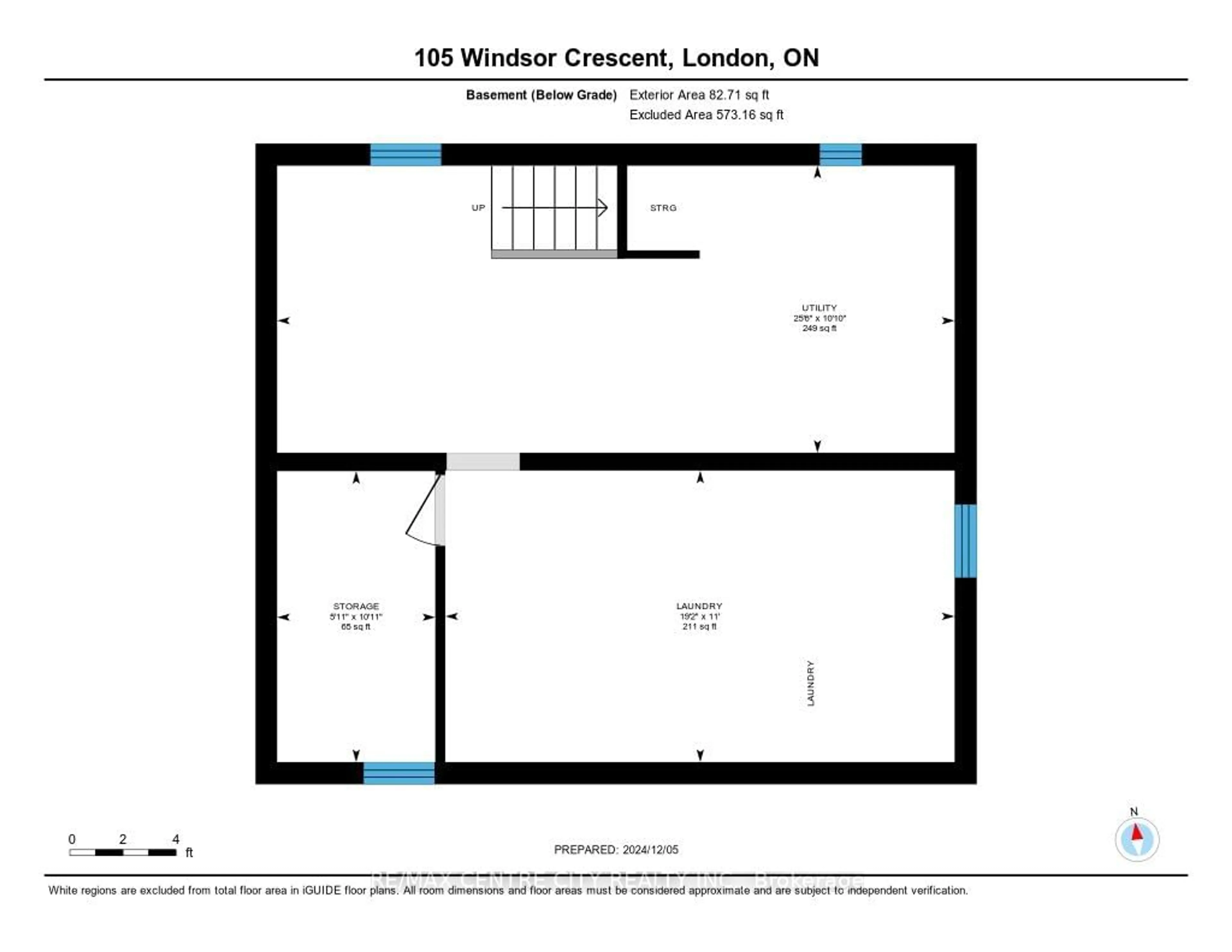 Floor plan for 105 Windsor Cres, London Ontario N6C 1V9