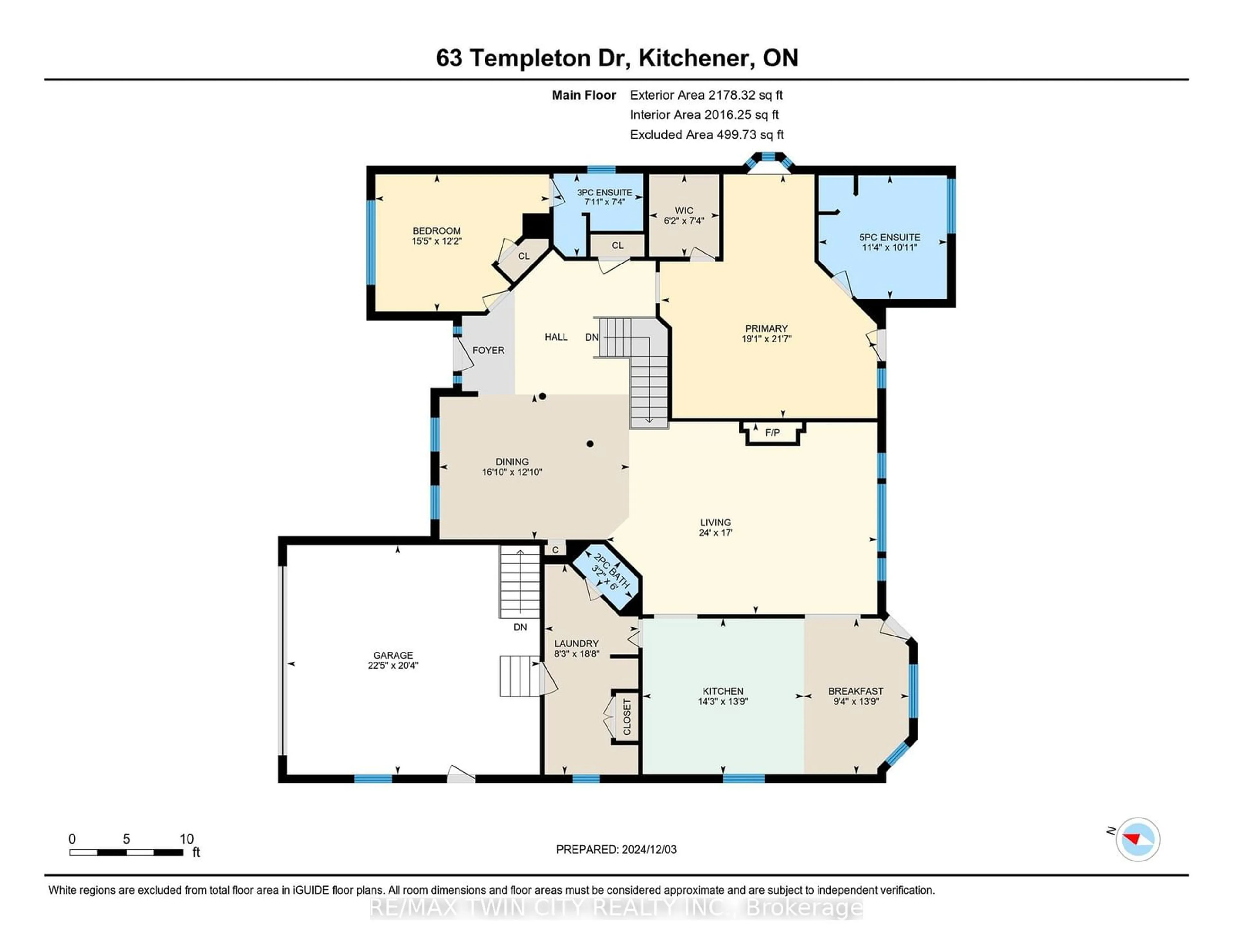 Floor plan for 63 Templeton Dr, Kitchener Ontario N2A 4G1