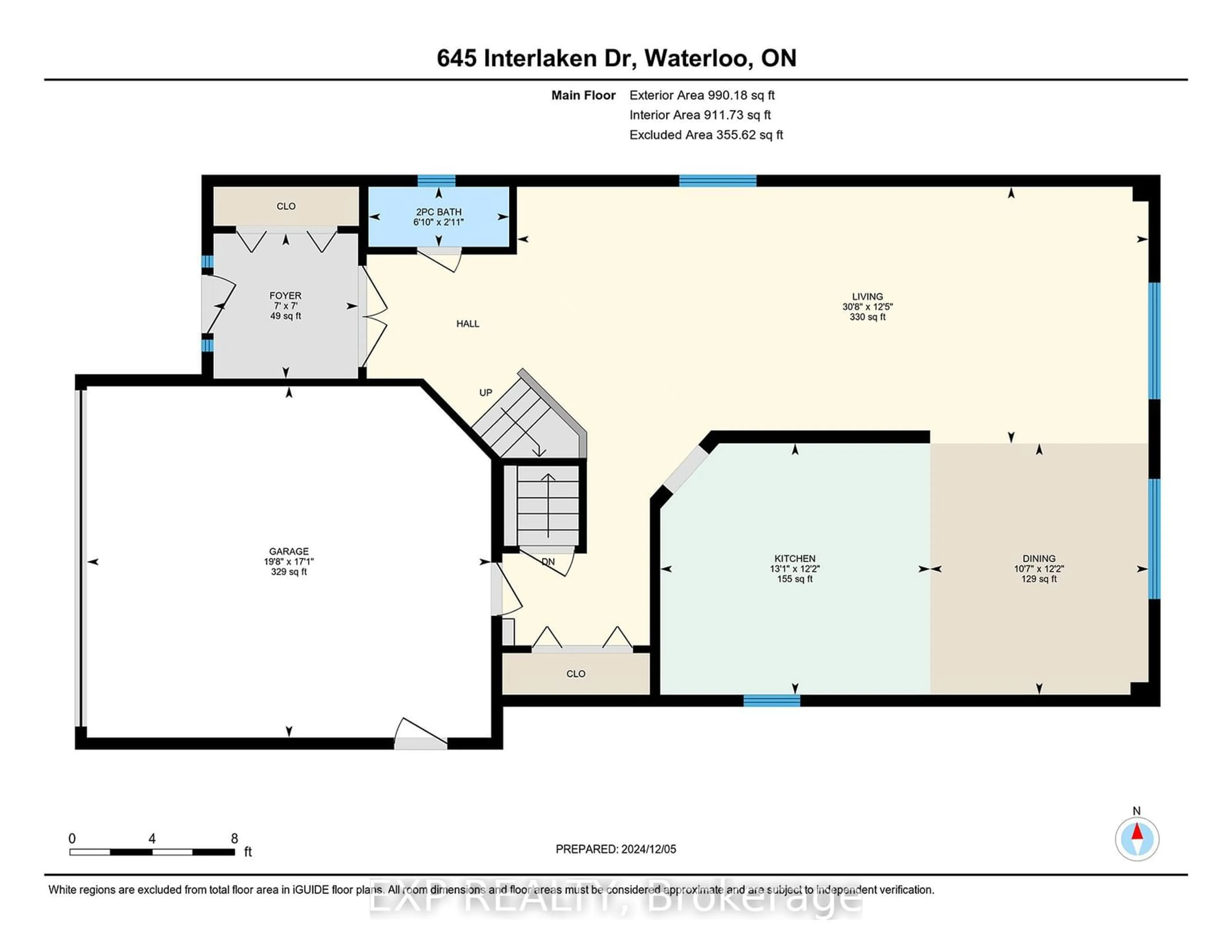 Floor plan for 645 Interlaken Dr, Waterloo Ontario N2T 2Y5