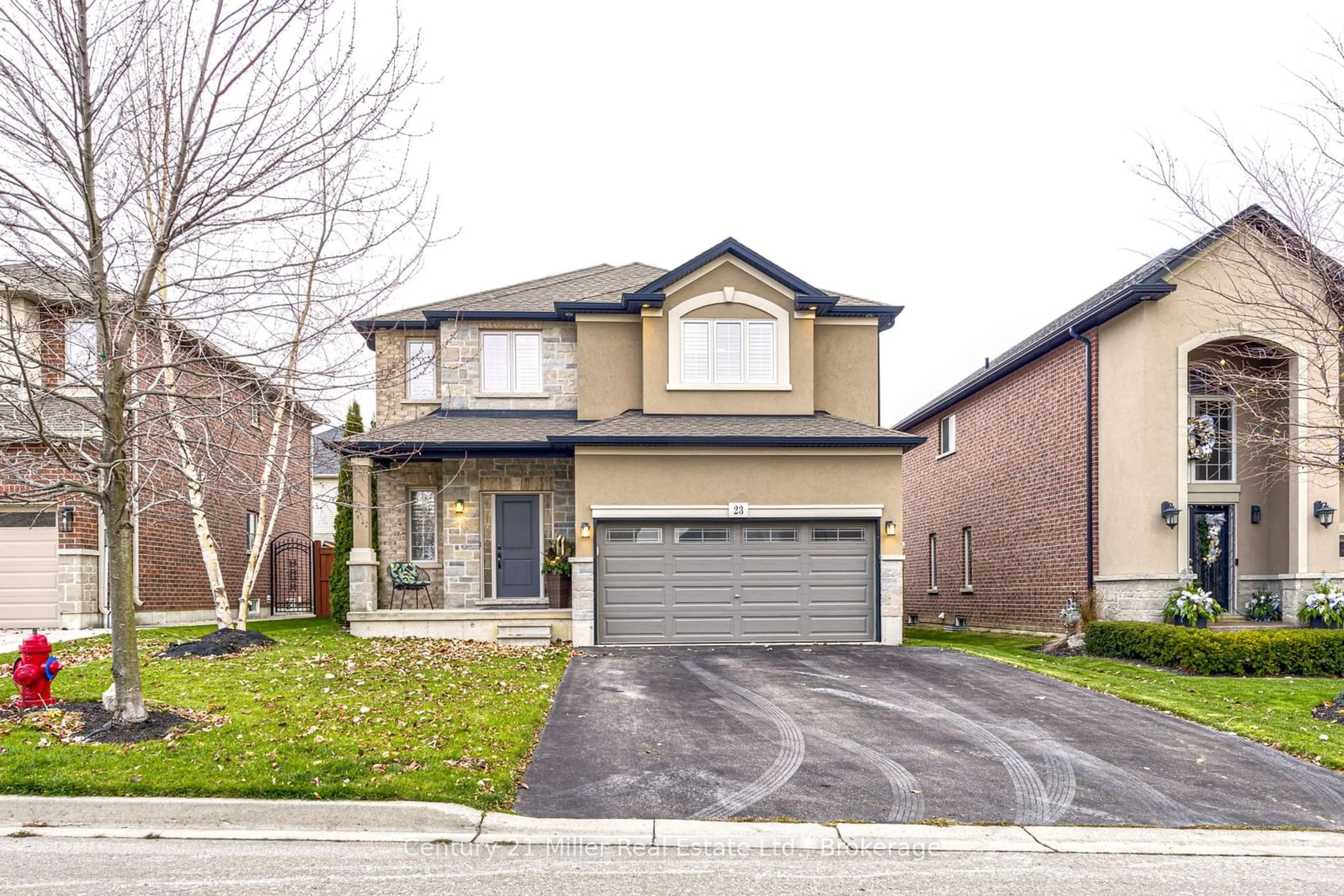 Frontside or backside of a home, the street view for 23 Blackburn Lane, Hamilton Ontario L0R 1W0