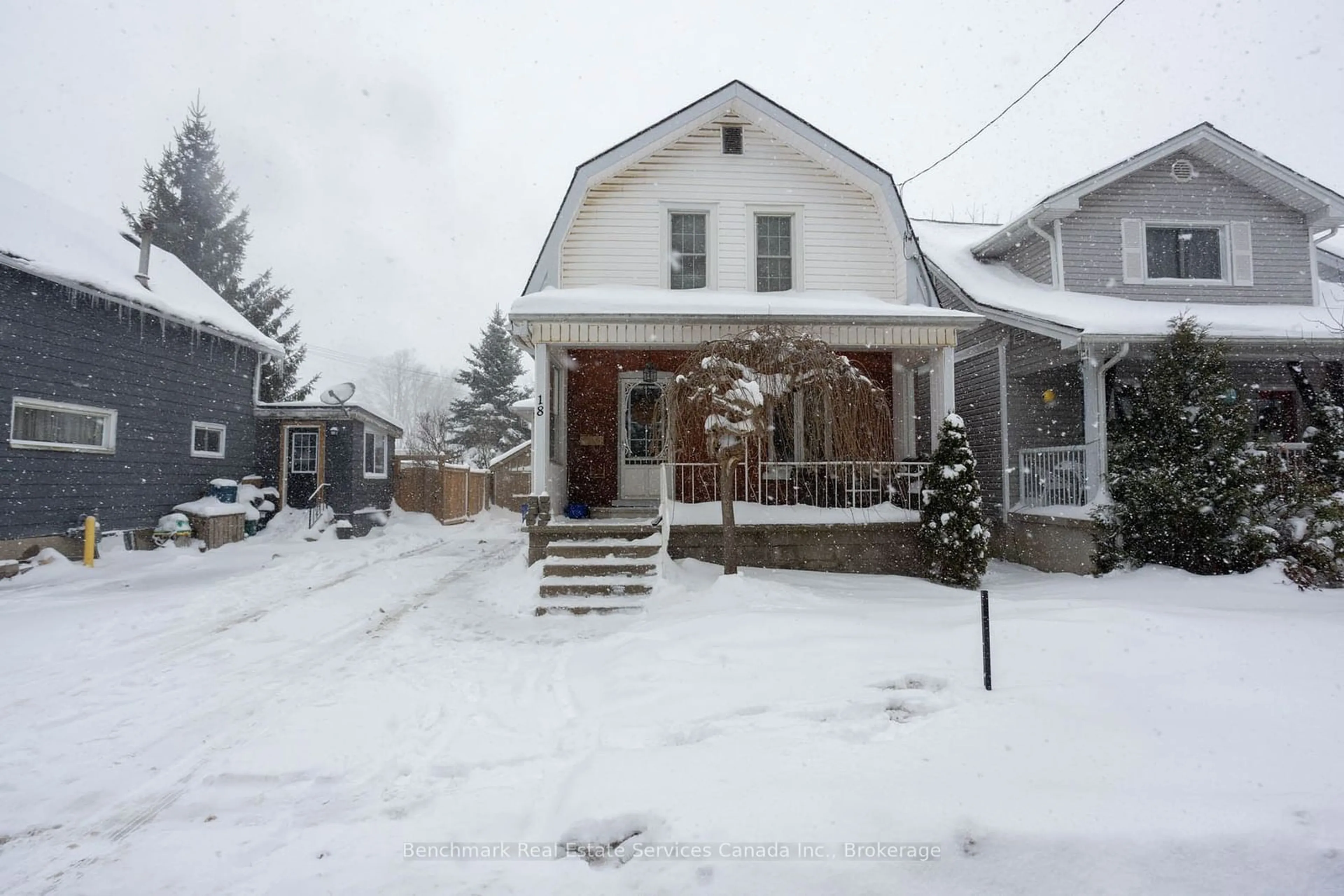 Frontside or backside of a home, the street view for 18 Cambria St, Stratford Ontario N5A 1G5