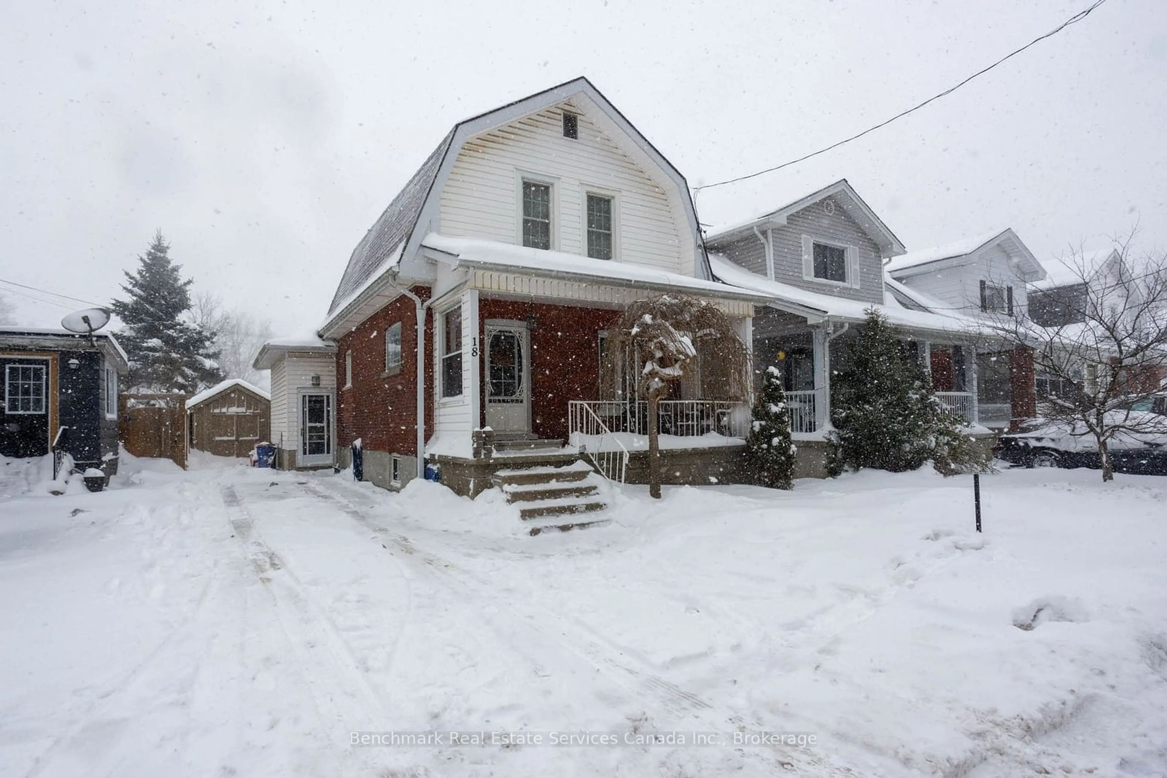 Frontside or backside of a home, the street view for 18 Cambria St, Stratford Ontario N5A 1G5