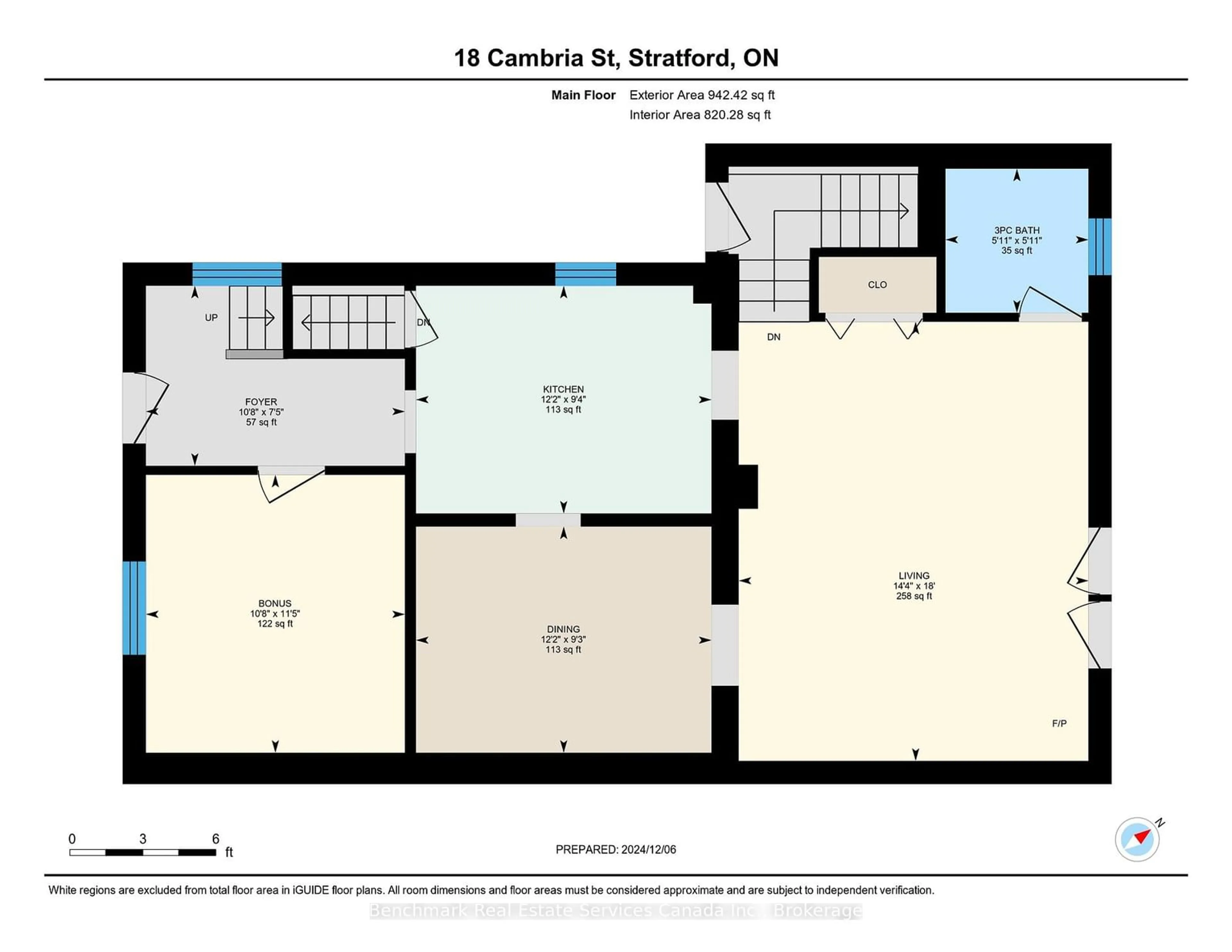 Floor plan for 18 Cambria St, Stratford Ontario N5A 1G5