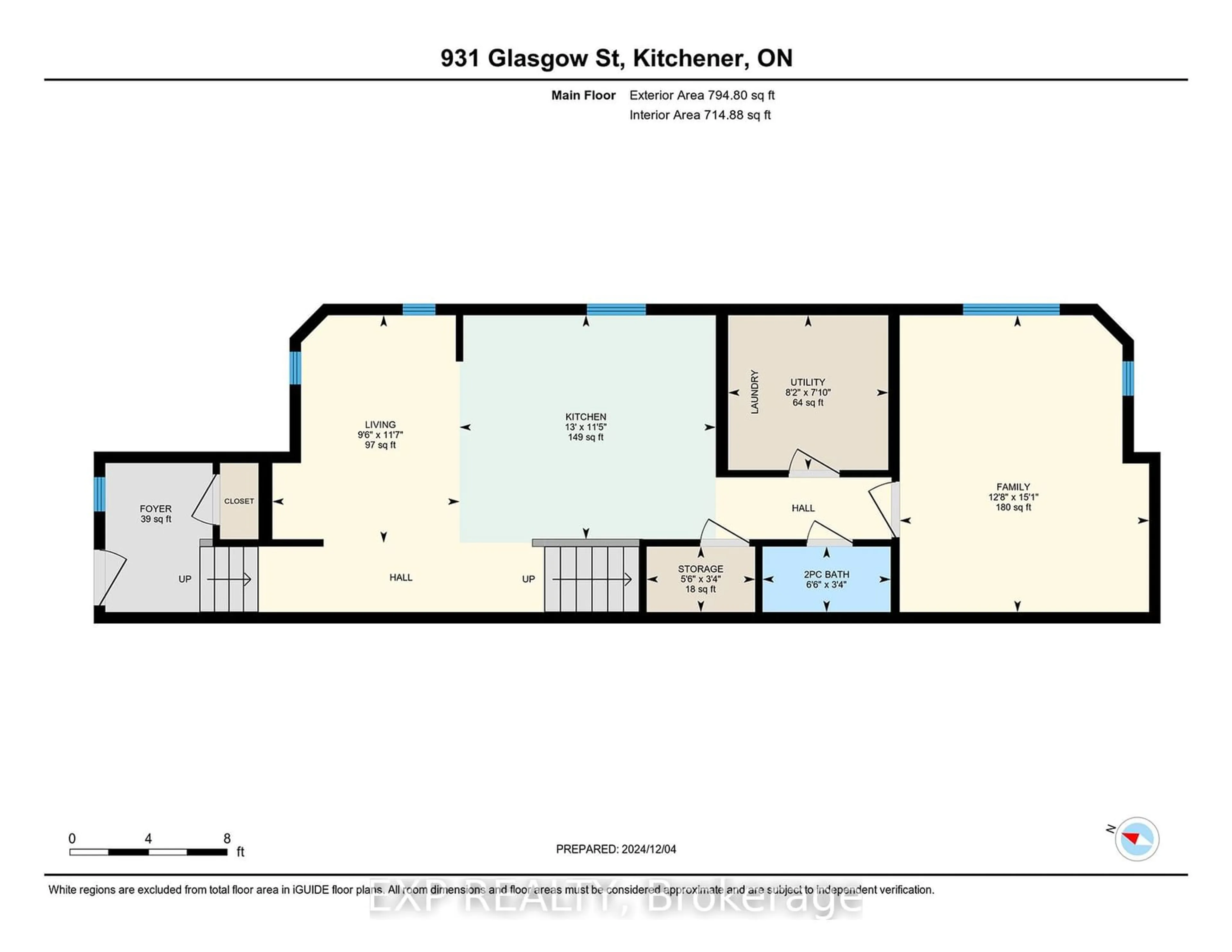 Floor plan for 931 Glasgow St #24B, Kitchener Ontario N2N 0B6