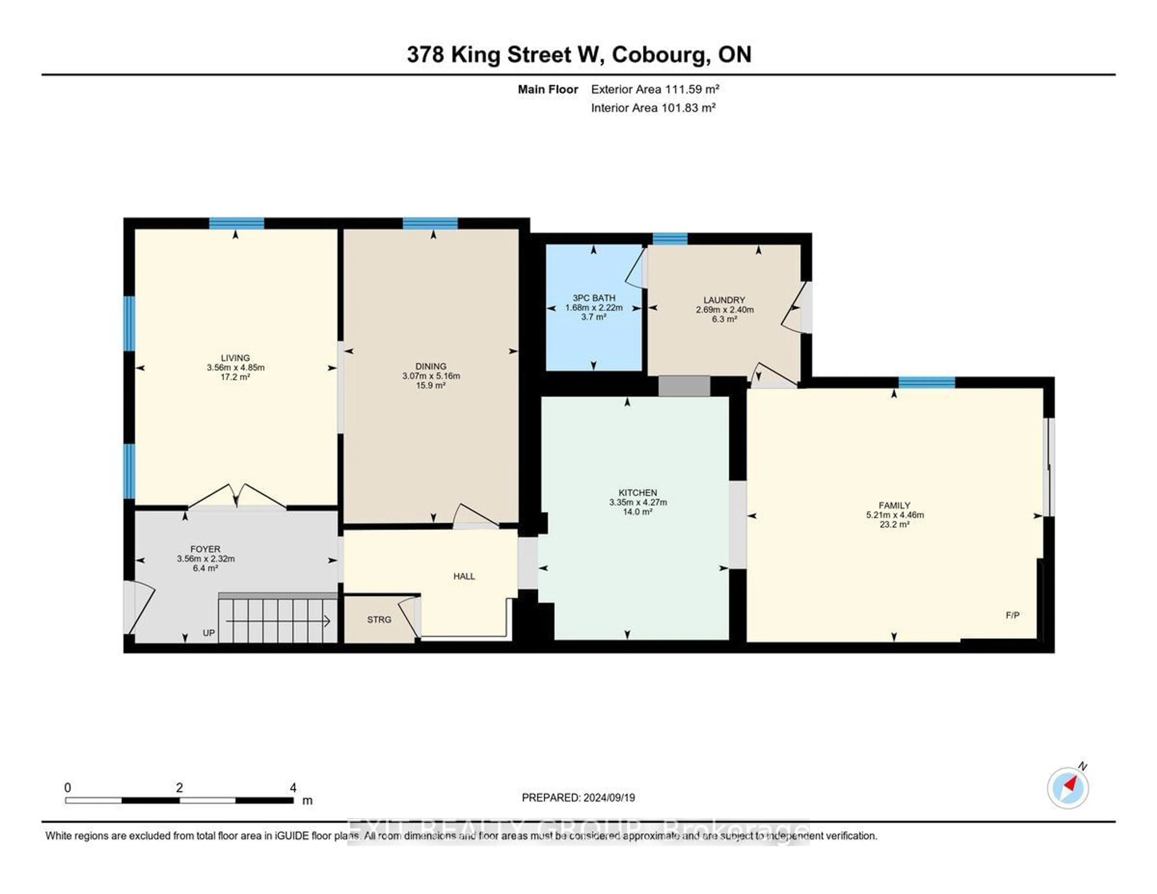 Floor plan for 378 King St, Cobourg Ontario K9A 2N7