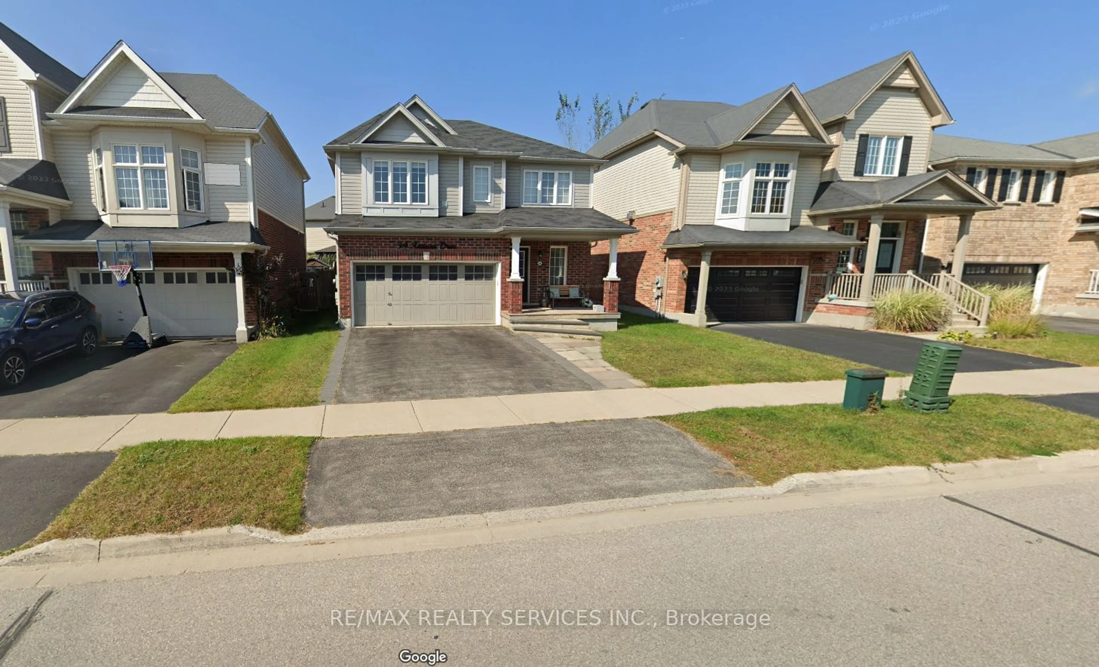 Frontside or backside of a home, the street view for 34 Andover Dr, Woolwich Ontario N0B 1M0