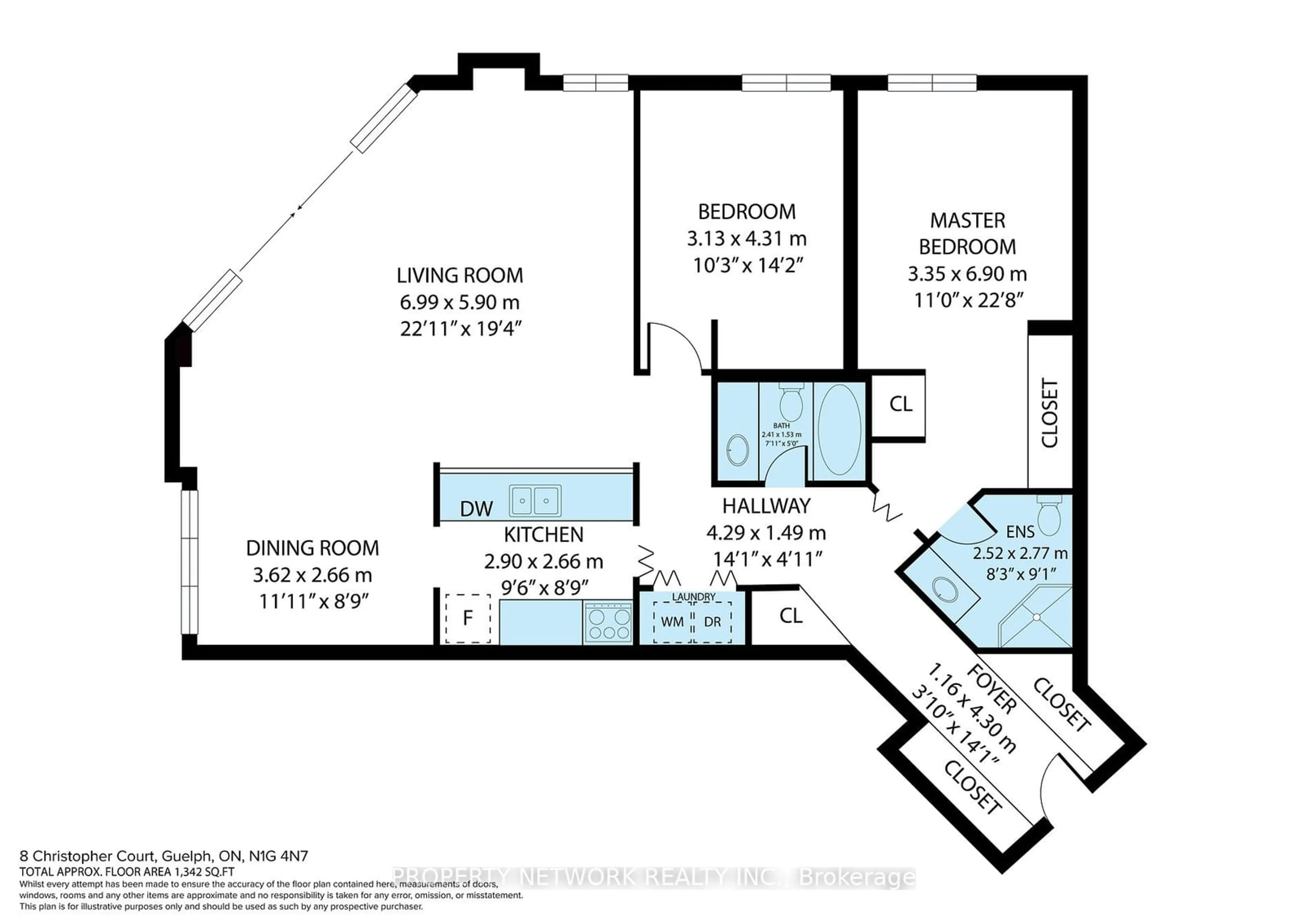 Floor plan for 8 Christopher Crt #106, Guelph Ontario N1G 4N7