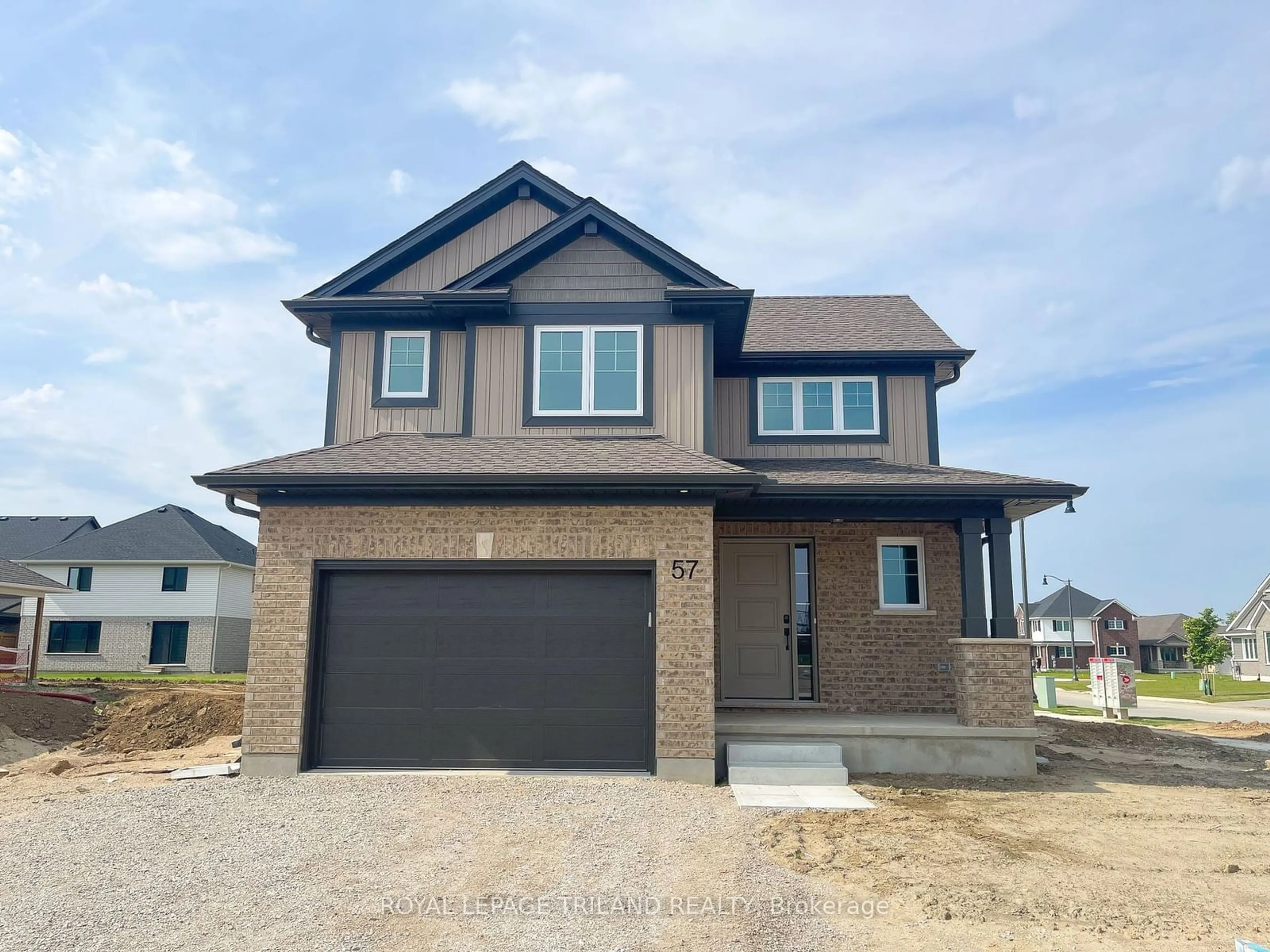 Home with brick exterior material, street for 57 SILVERLEAF Path, St. Thomas Ontario N5R 0N7