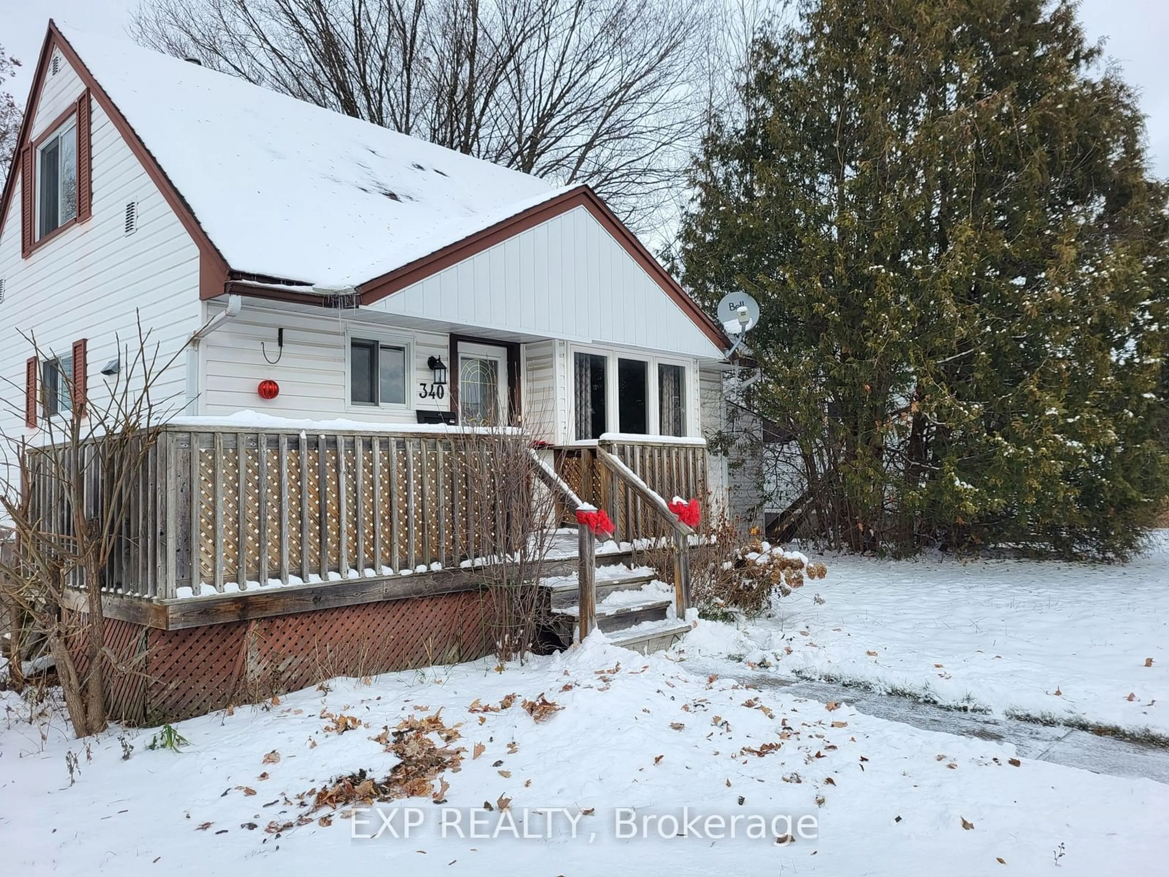 Frontside or backside of a home, the fenced backyard for 340 Mcnab Ave, Renfrew Ontario K7V 2Y8