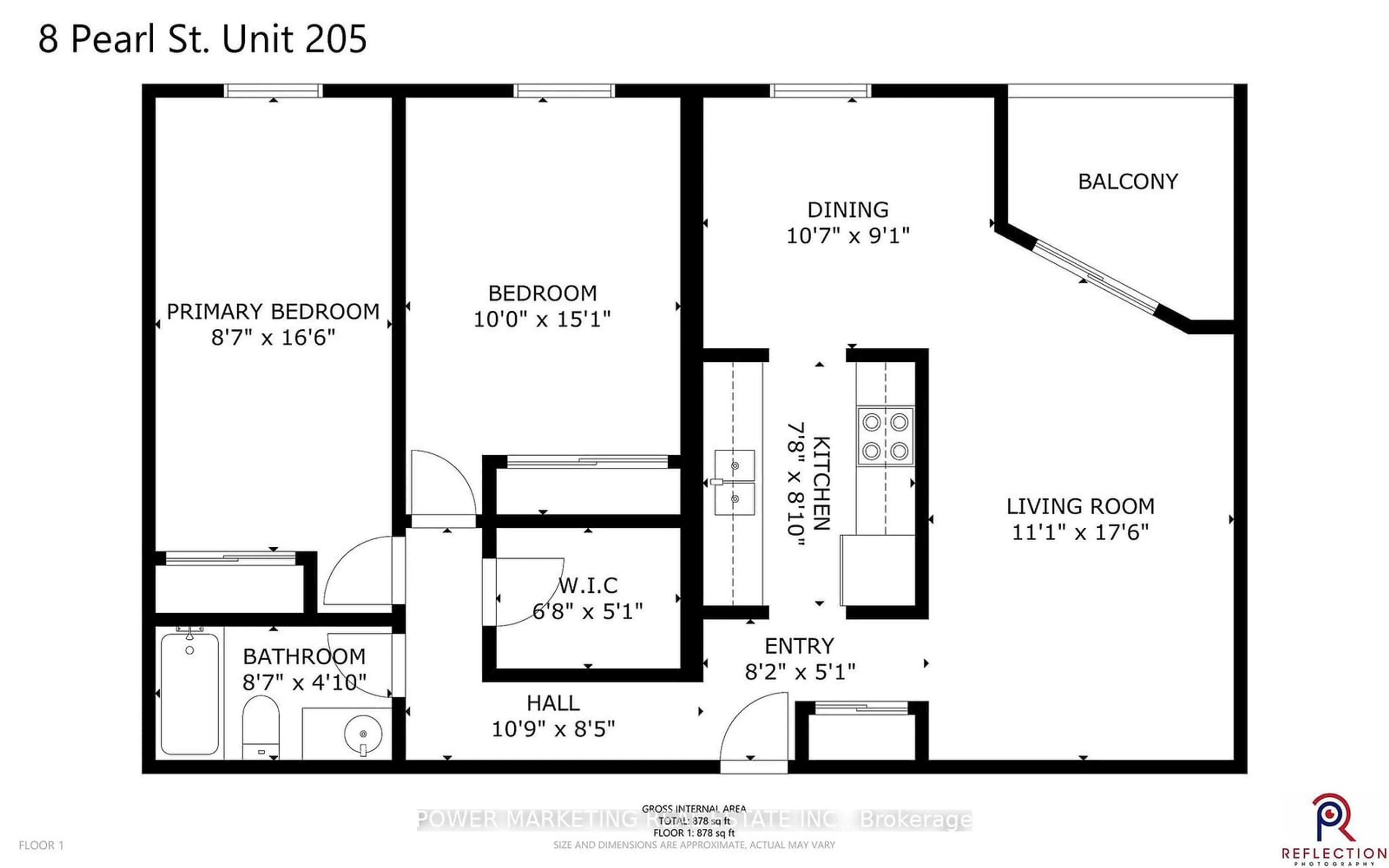 Floor plan for 8 PEARL St #205, Smiths Falls Ontario K7A 5B5