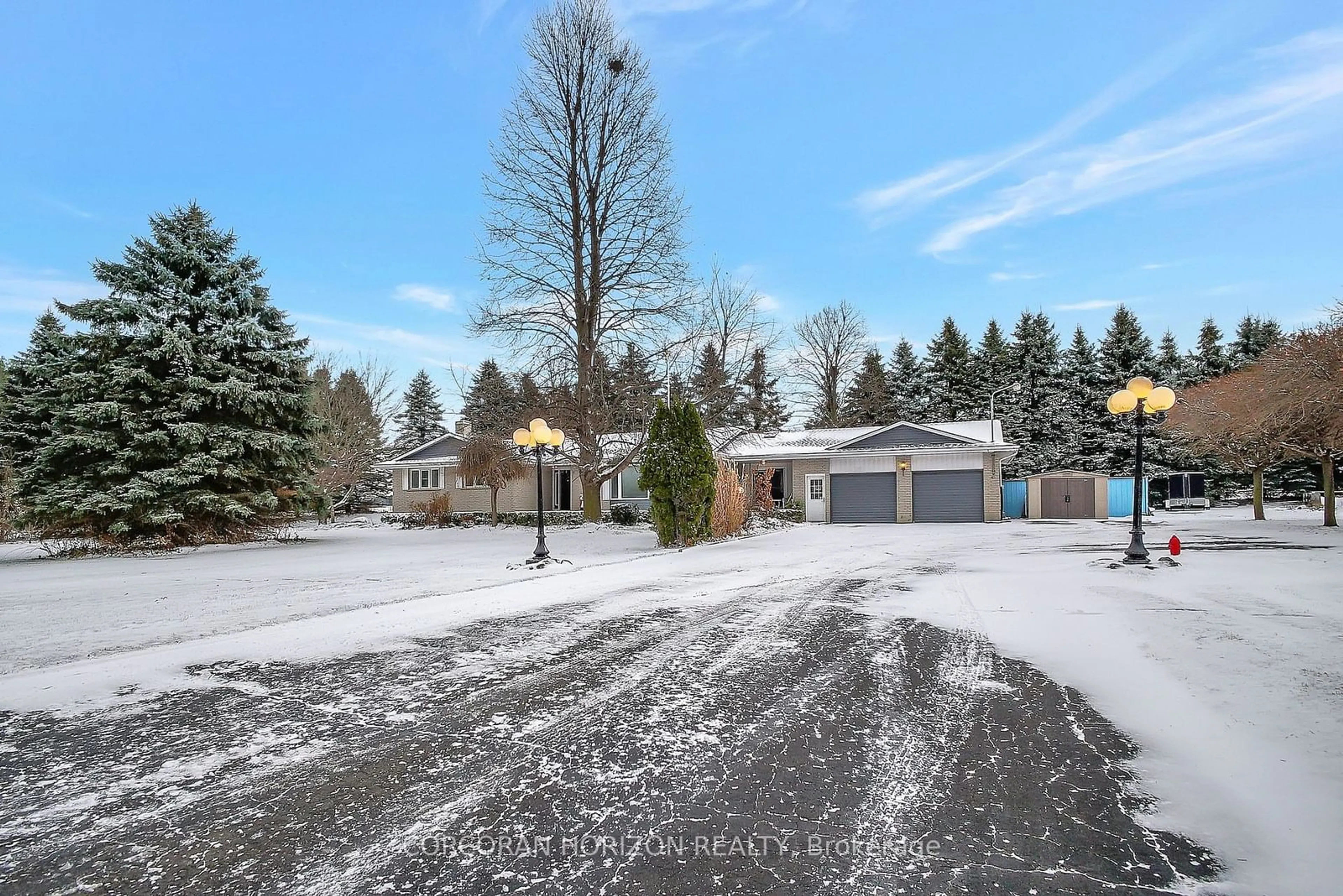 A pic from exterior of the house or condo, the fenced backyard for 715362 Oxford 4 Rd, Woodstock Ontario N4S 7V9