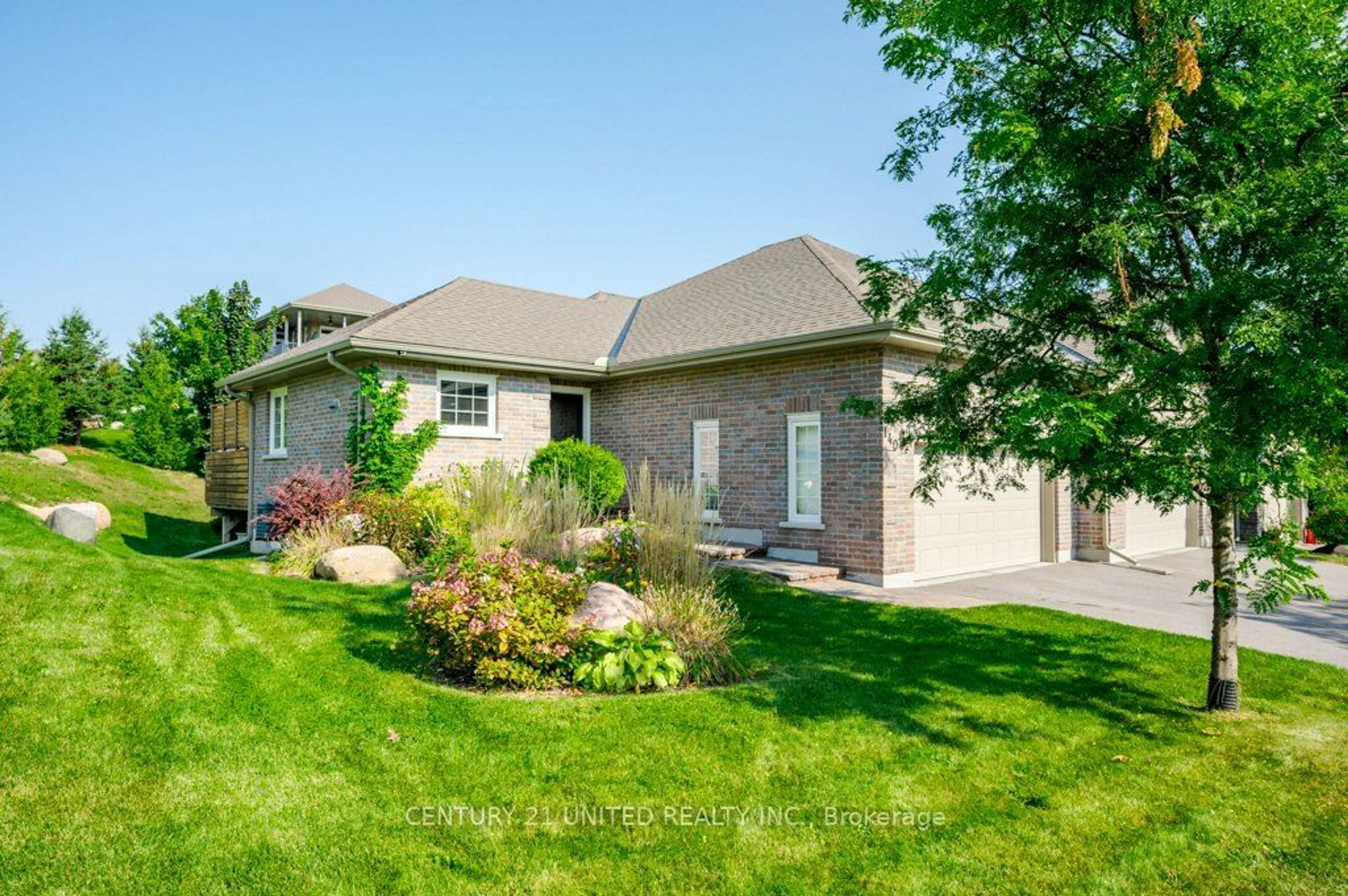 Frontside or backside of a home, the fenced backyard for 301 Carnegie Ave #140, Peterborough Ontario K9L 0E9