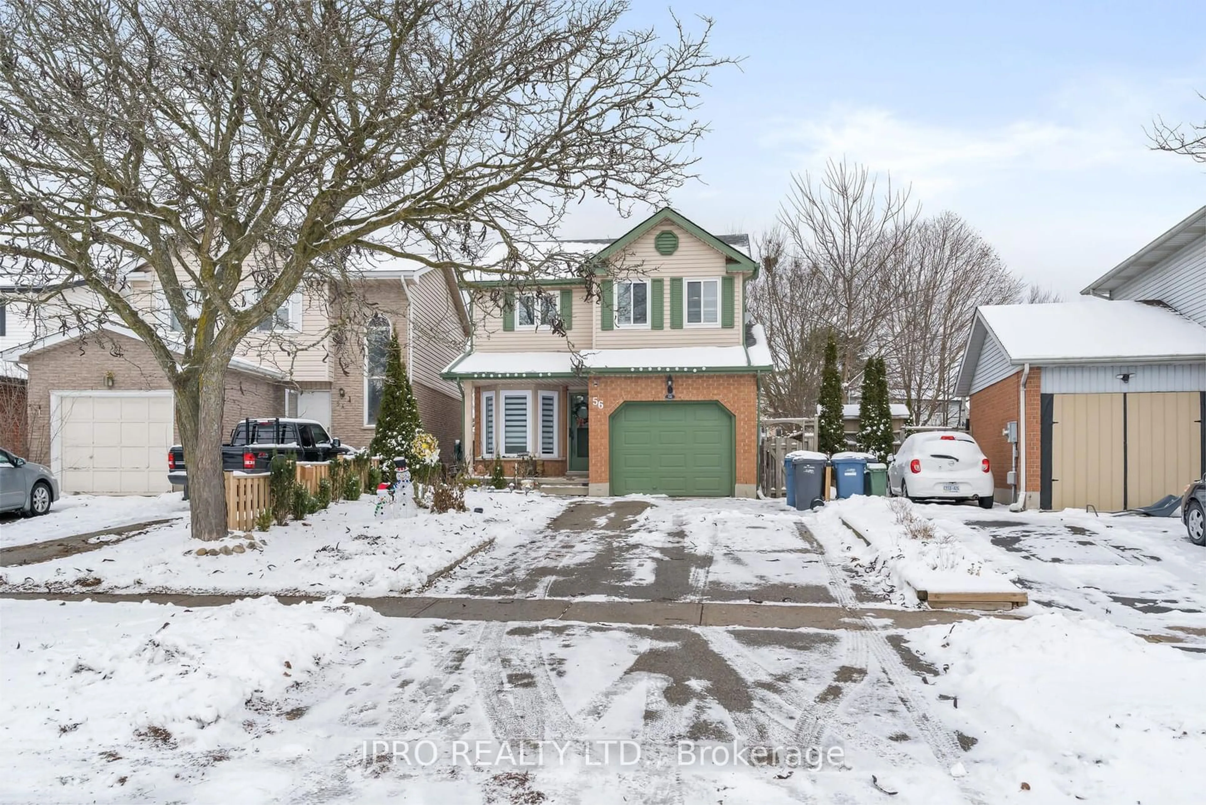 Frontside or backside of a home, the street view for 56 Walman Dr, Guelph Ontario N1G 4G8