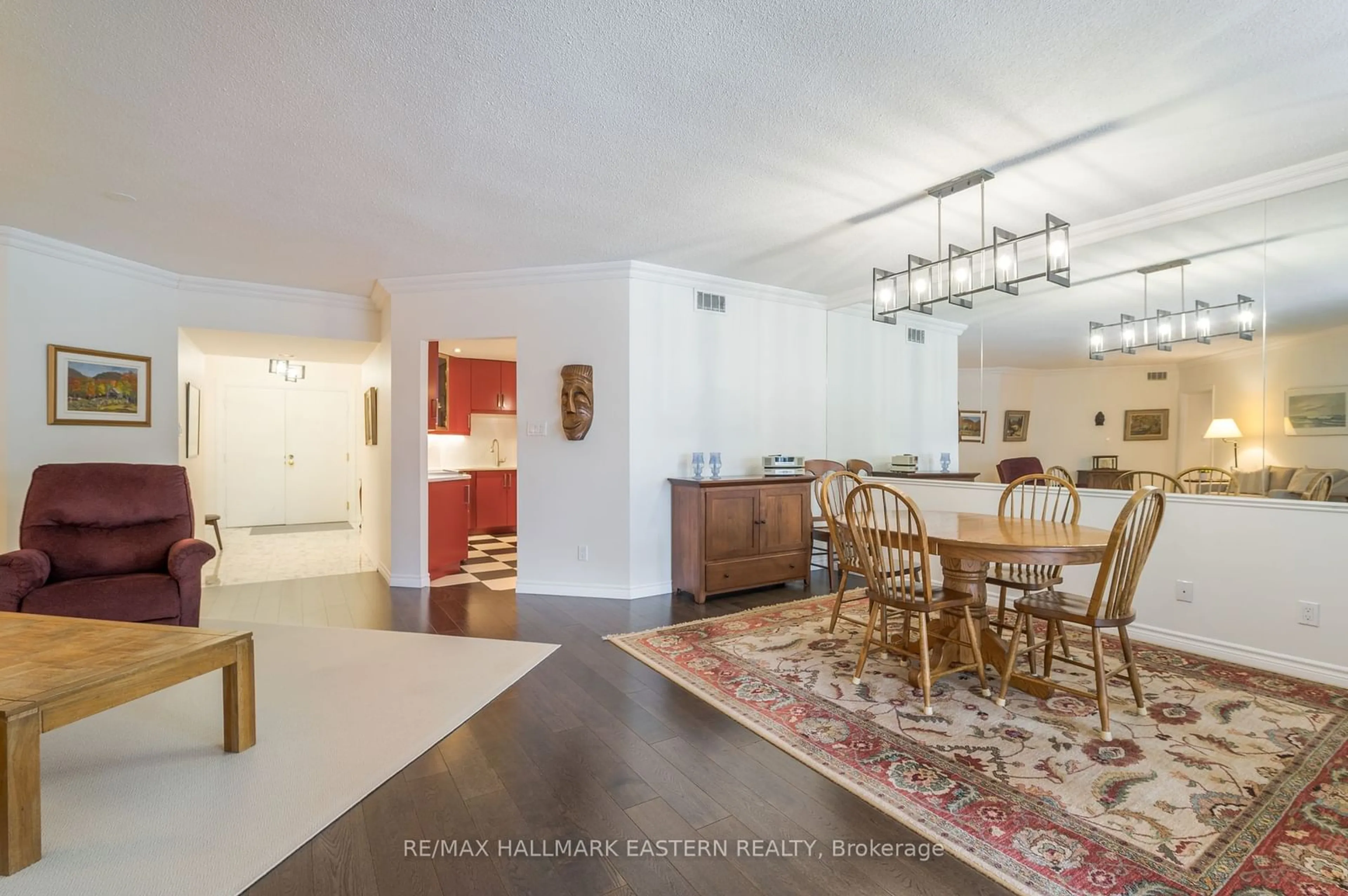 Dining room, wood floors for 1818 Cherryhill Rd #302, Peterborough Ontario K9K 1S6