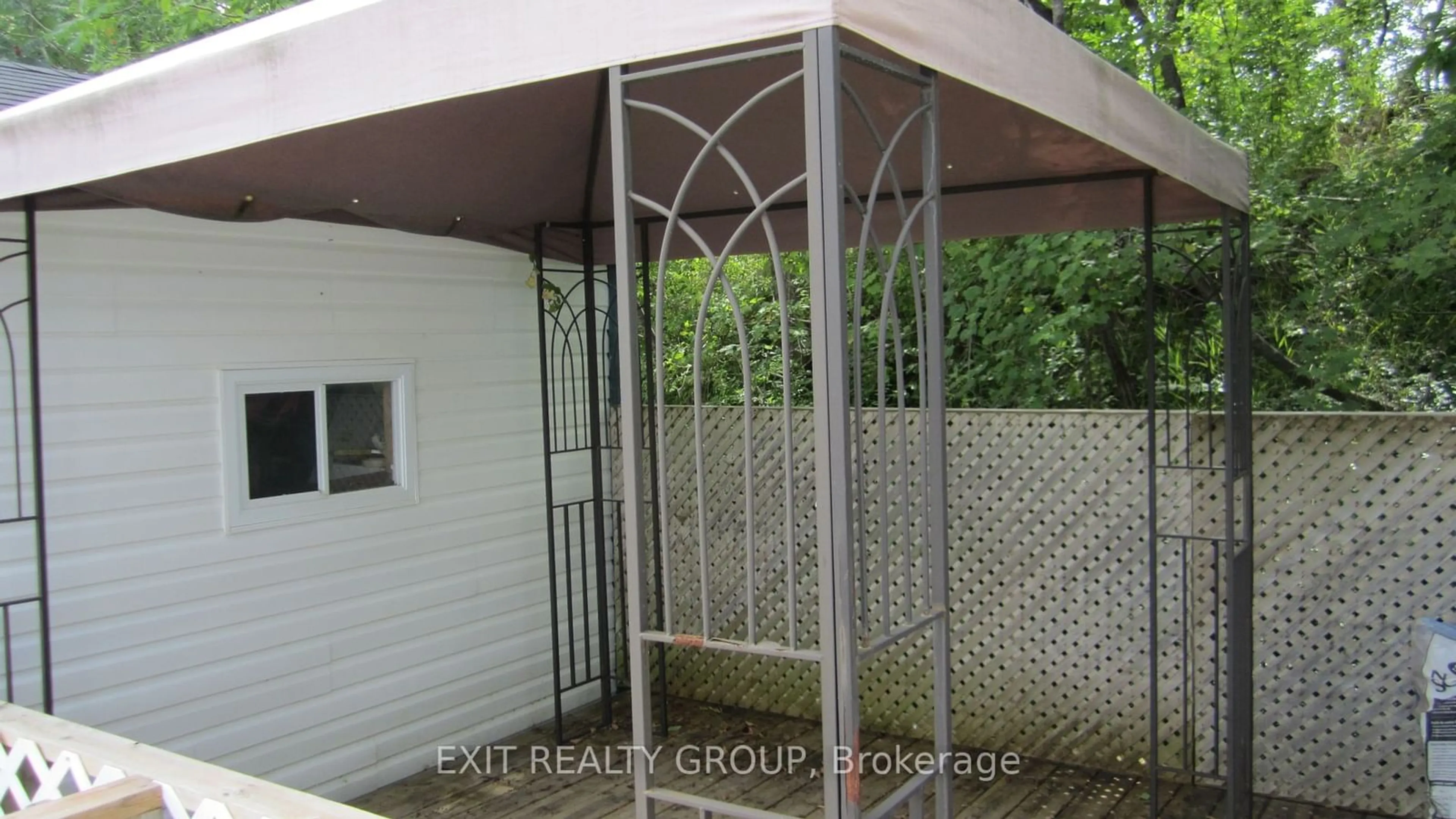 Patio, the fenced backyard for 5-152 Concession Road 11 W, Trent Hills Ontario K0L 1Y0