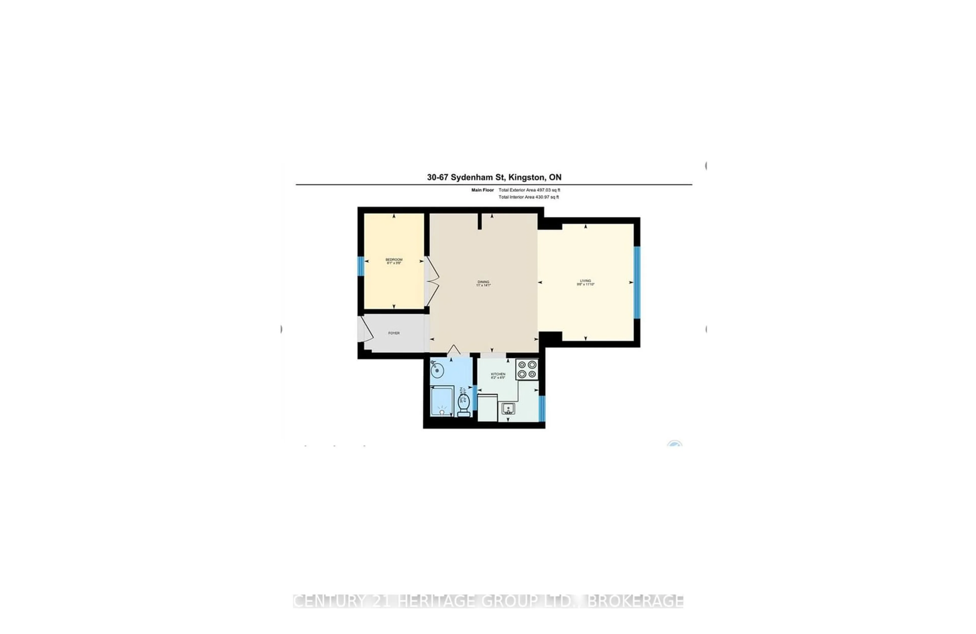 Floor plan for 67 Sydenham St #30, Kingston Ontario K7L 3H2