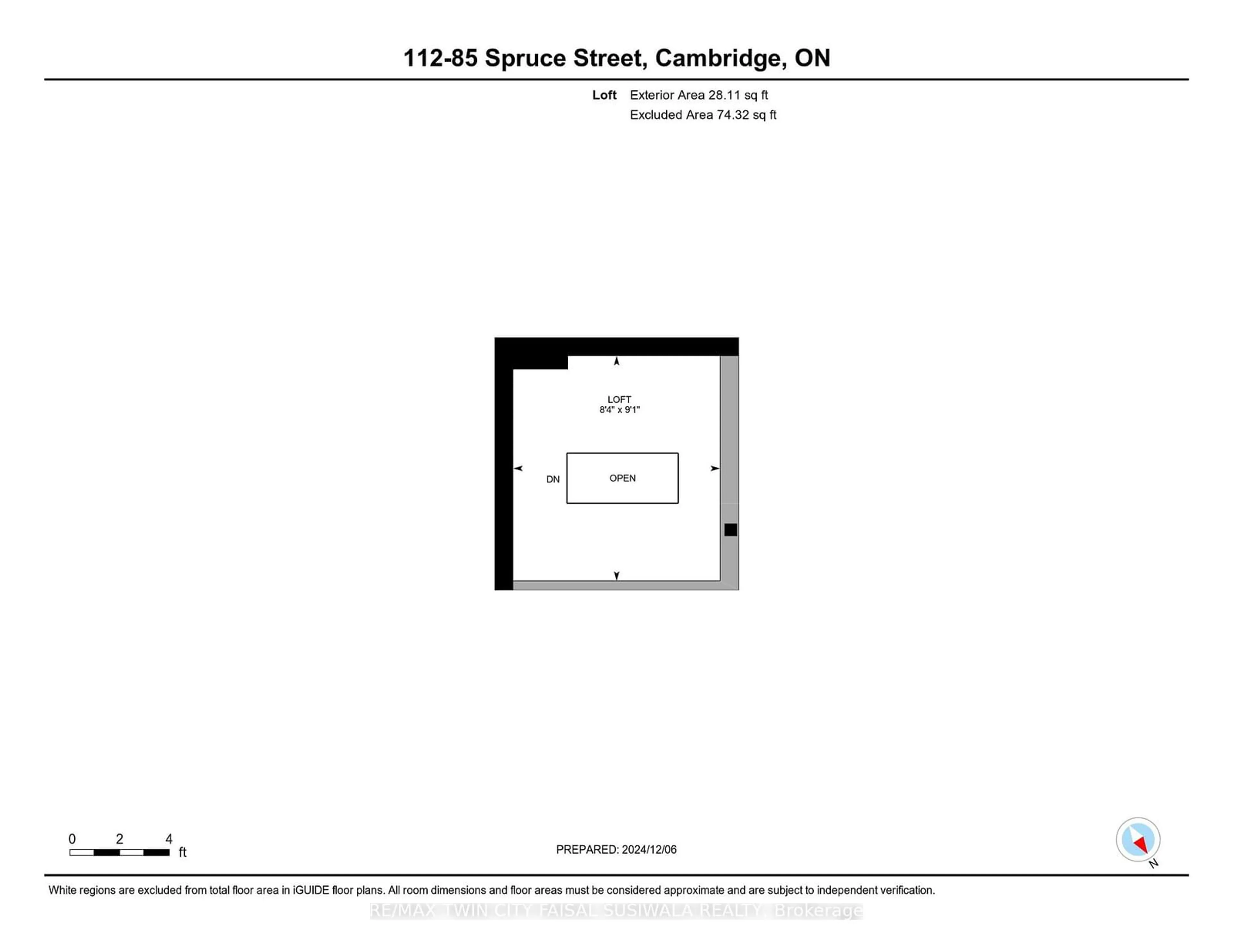 Floor plan for 85 Spruce St #112, Cambridge Ontario N1R 4K4