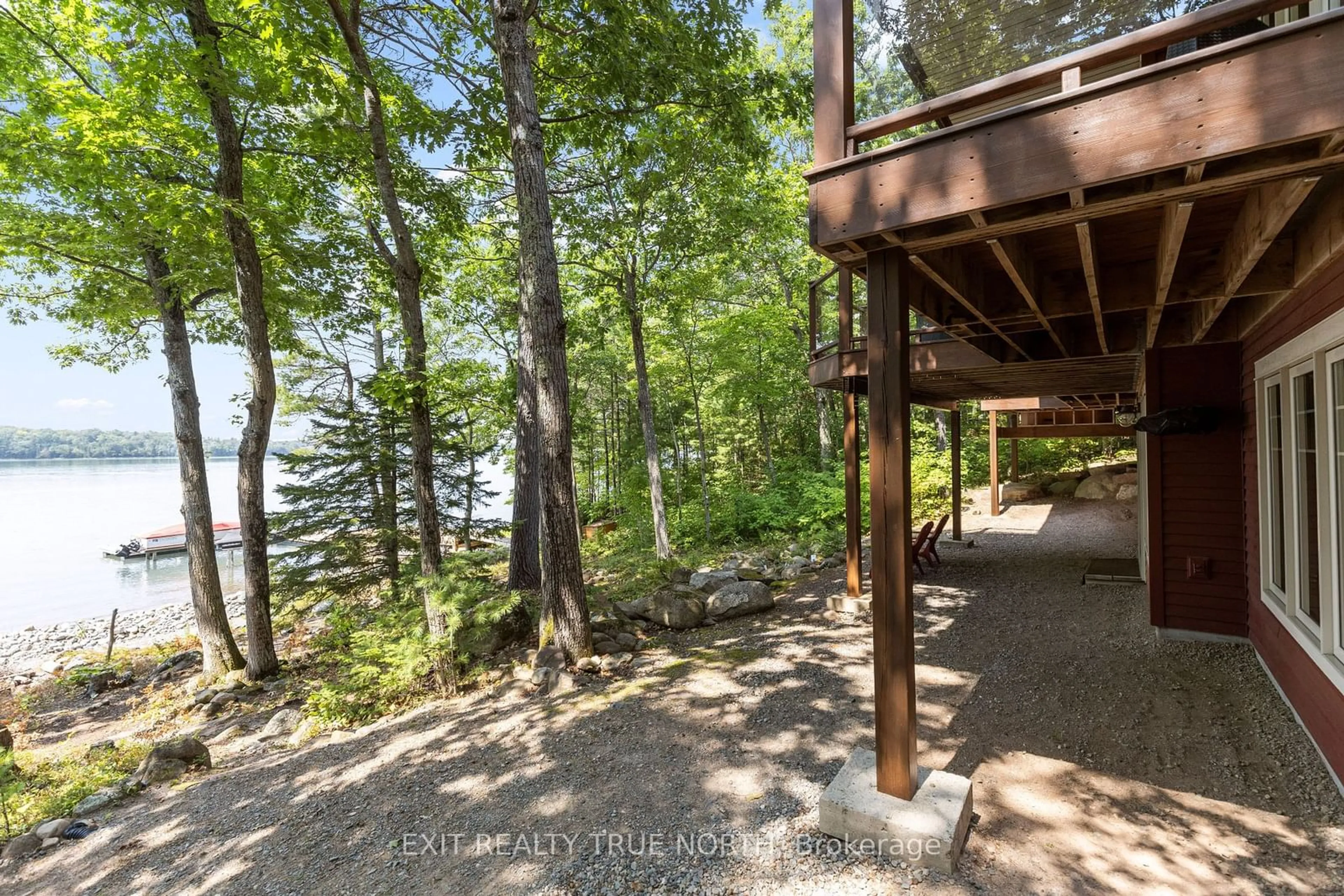 Patio, water/lake/river/ocean view for 687 Finns Bay Rd, Laird Ontario P0S 1C0