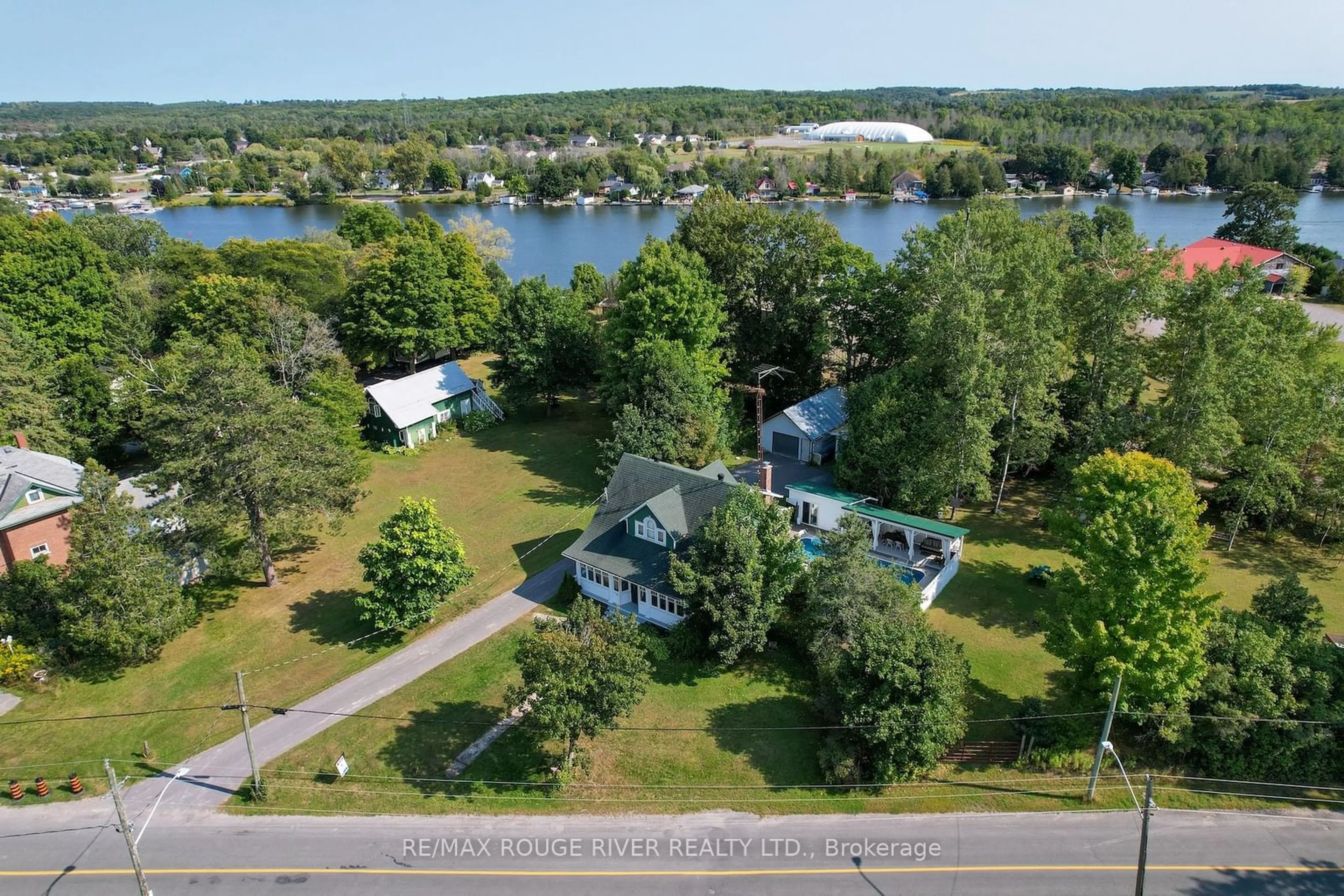 A pic from outside/outdoor area/front of a property/back of a property/a pic from drone, water/lake/river/ocean view for 164 Front St, Trent Hills Ontario K0L 1Y0