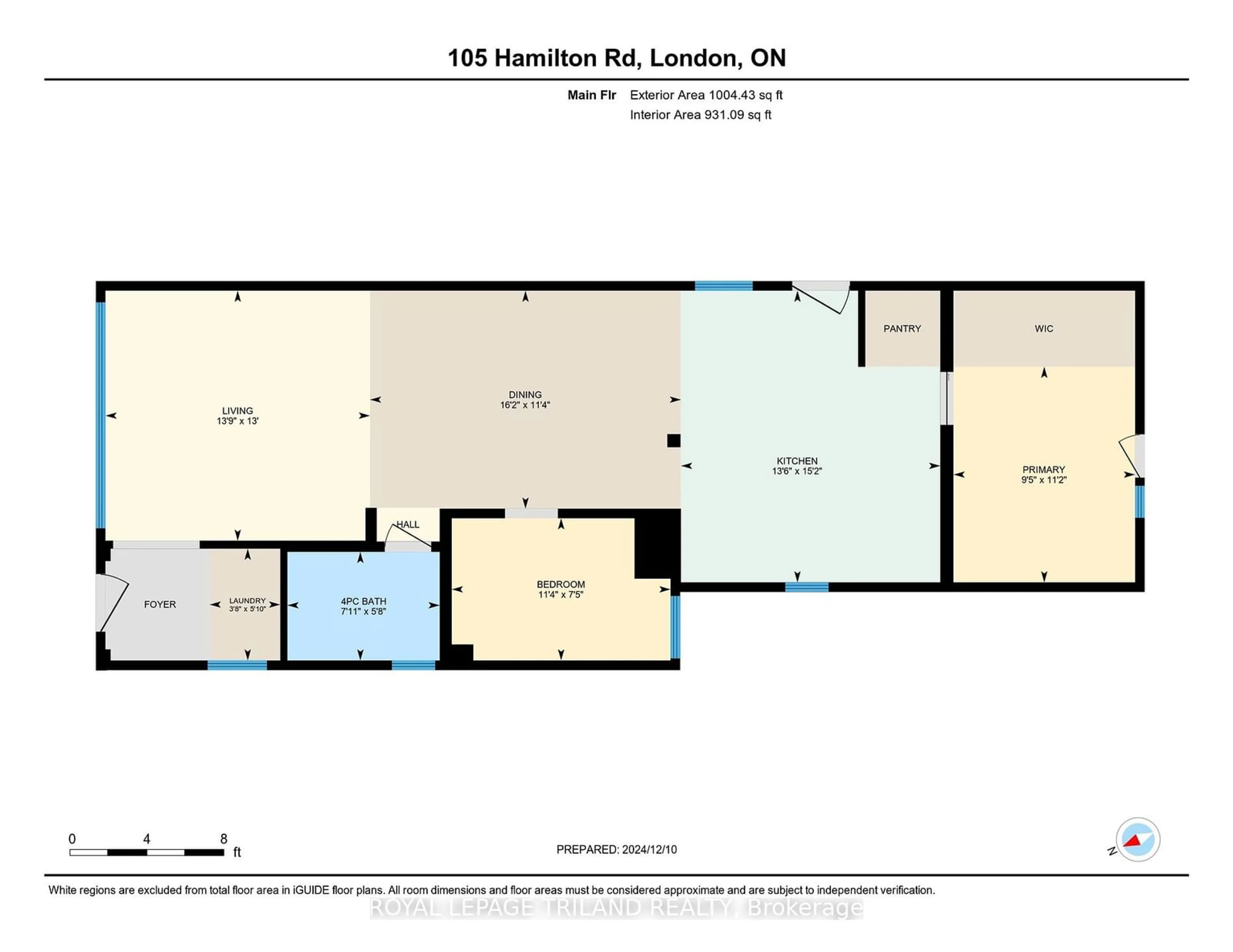 Floor plan for 105 Hamilton Rd, London Ontario N6B 1N2