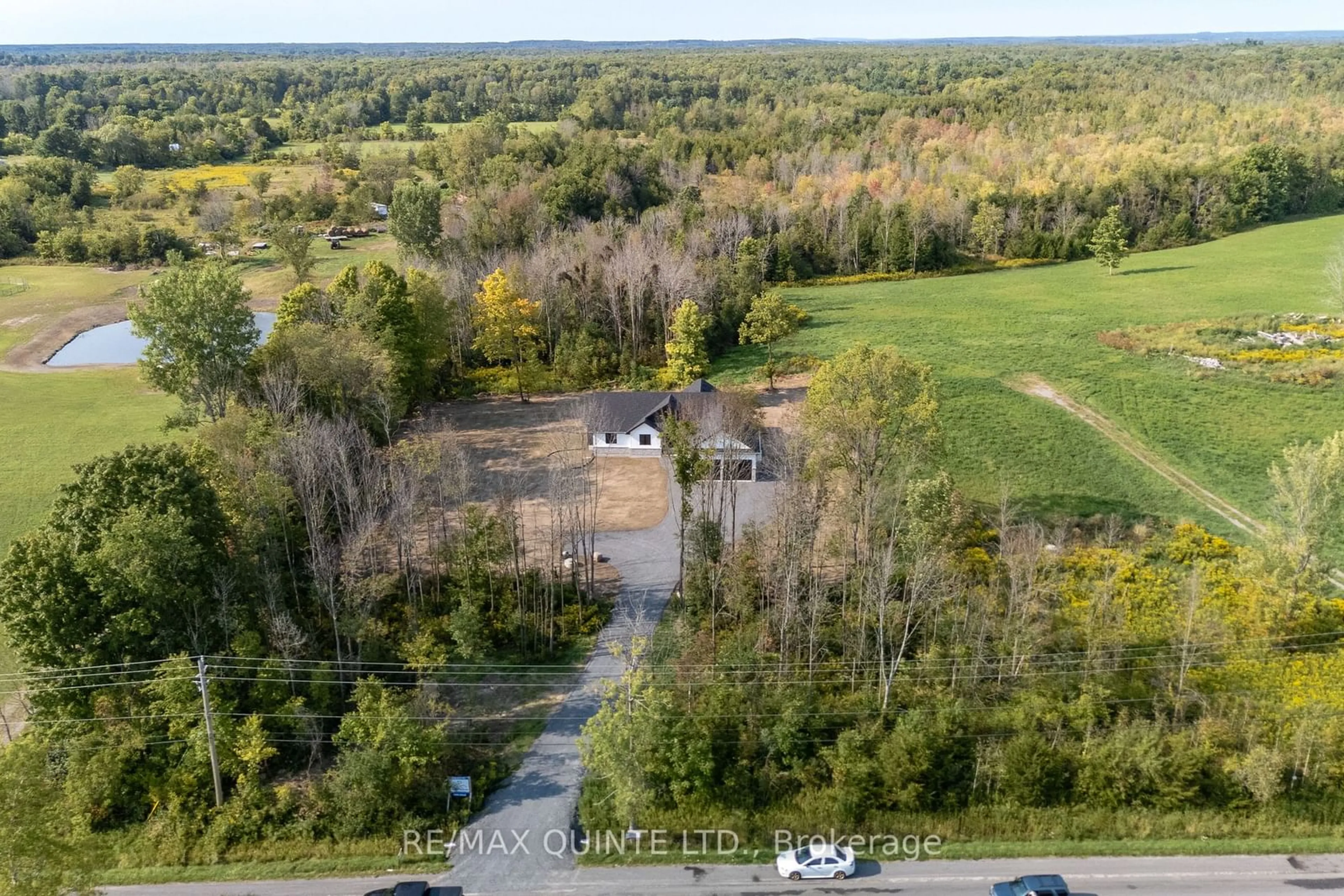 A pic from outside/outdoor area/front of a property/back of a property/a pic from drone, water/lake/river/ocean view for 3902 SHANNONVILLE Rd, Tweed Ontario K0K 2Y0