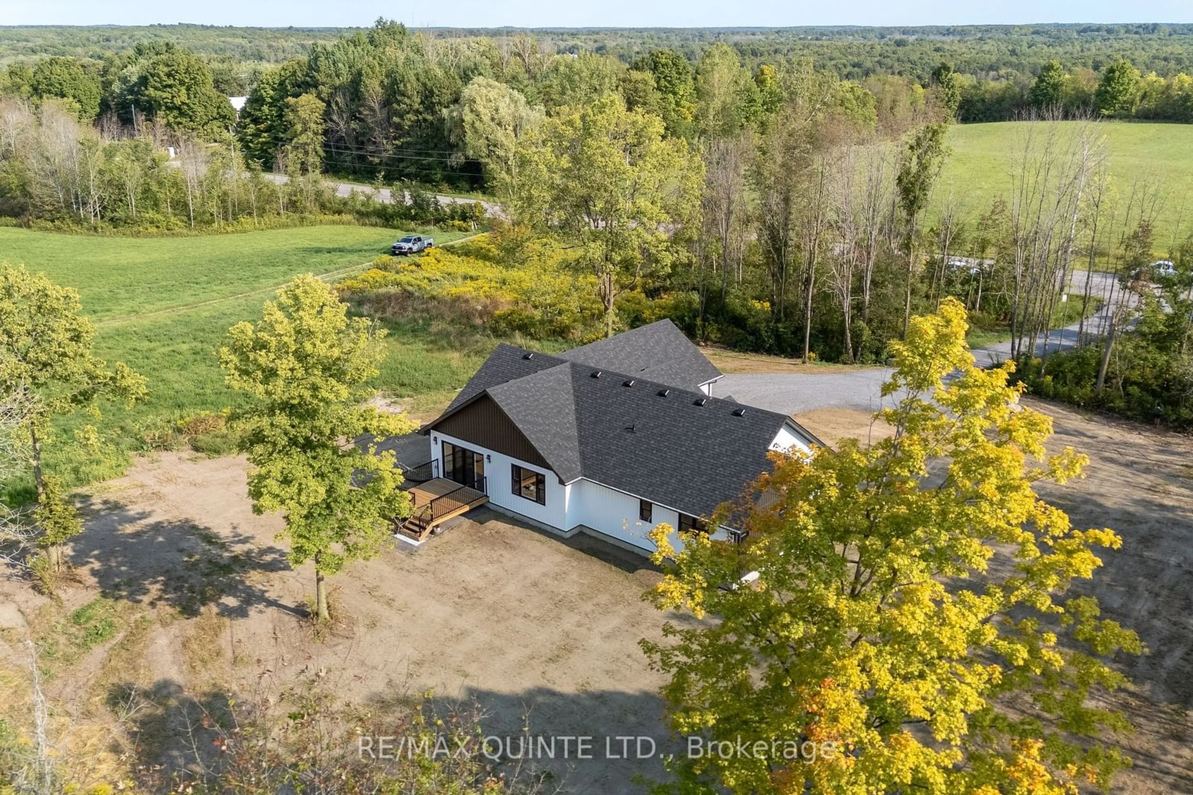 A pic from outside/outdoor area/front of a property/back of a property/a pic from drone, water/lake/river/ocean view for 3902 SHANNONVILLE Rd, Tweed Ontario K0K 2Y0