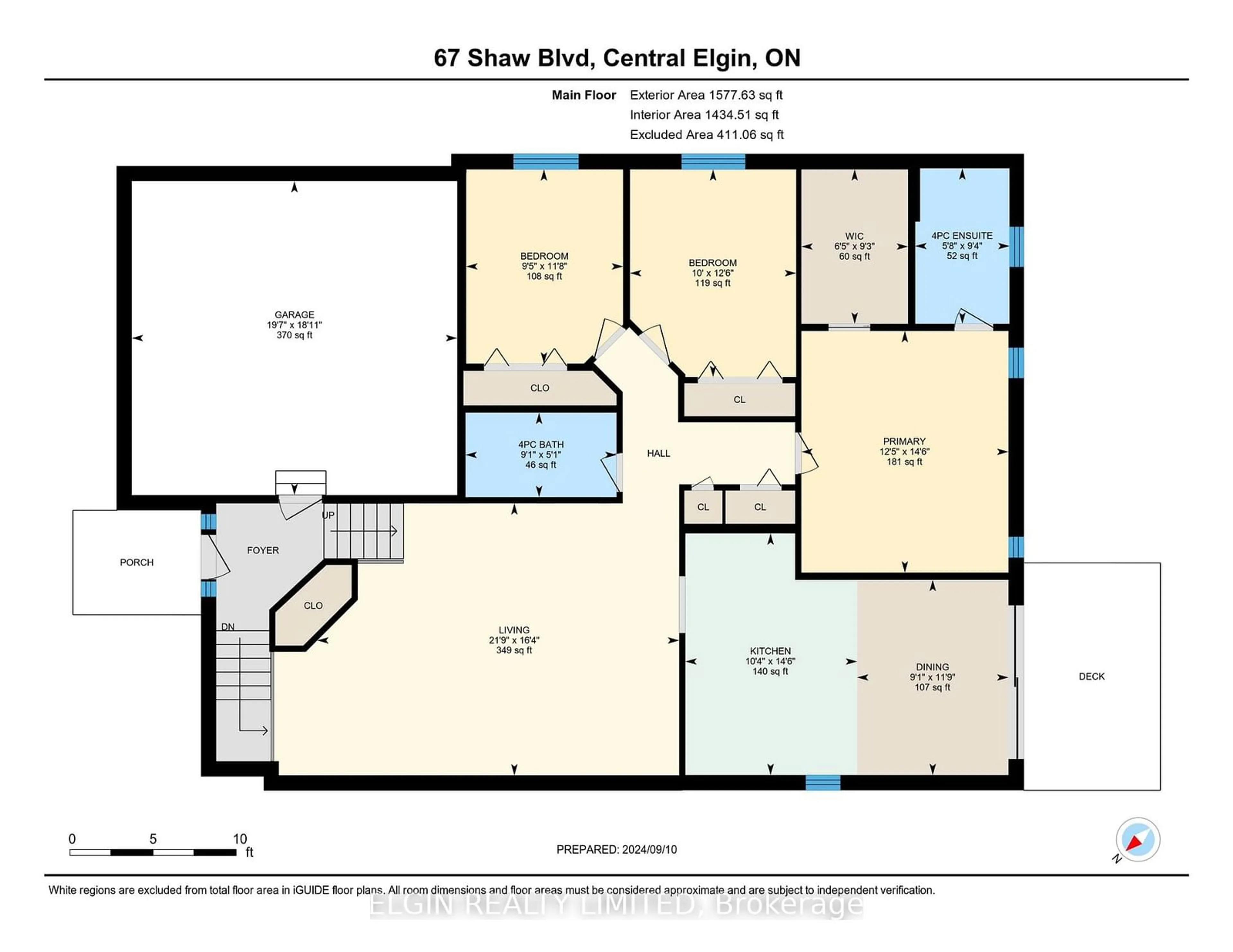 Floor plan for 67 Shaw Blvd, Central Elgin Ontario N5P 4K9