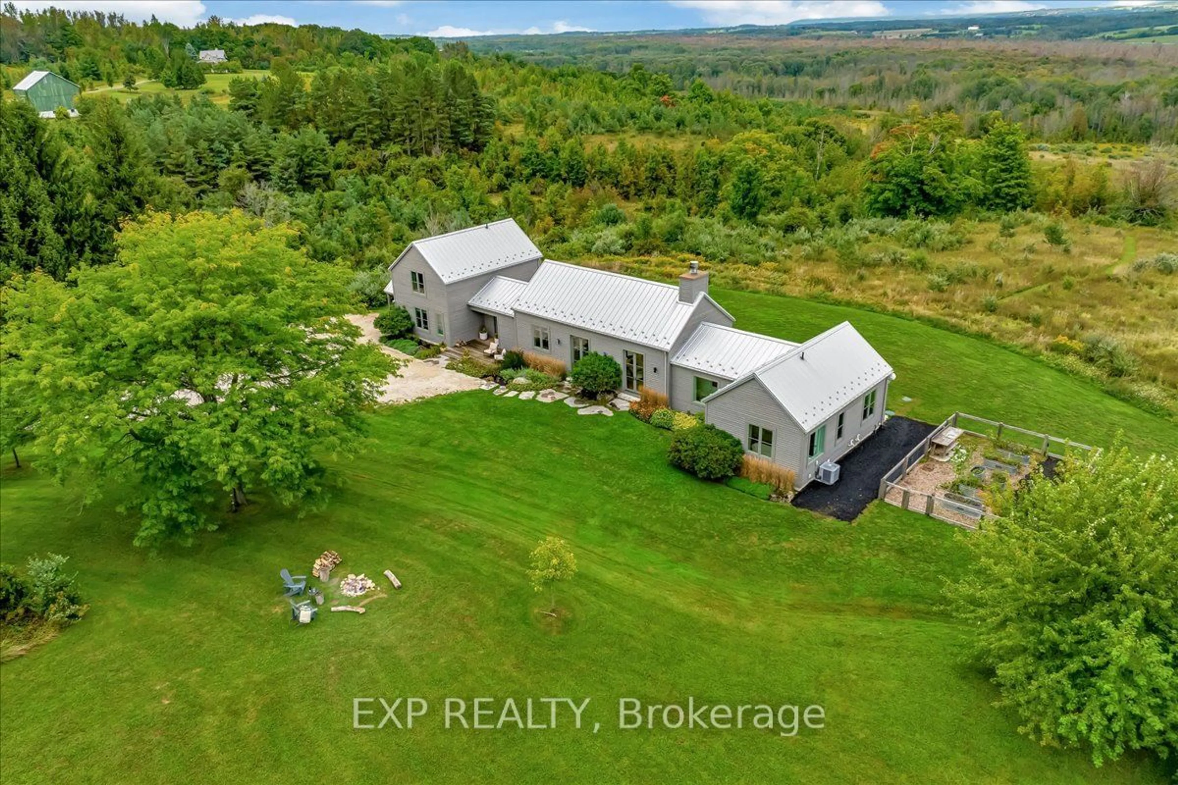 A pic from outside/outdoor area/front of a property/back of a property/a pic from drone, building for 195851 Grey Road 7 Kimberly Rd, Grey Highlands Ontario N0C 1G0