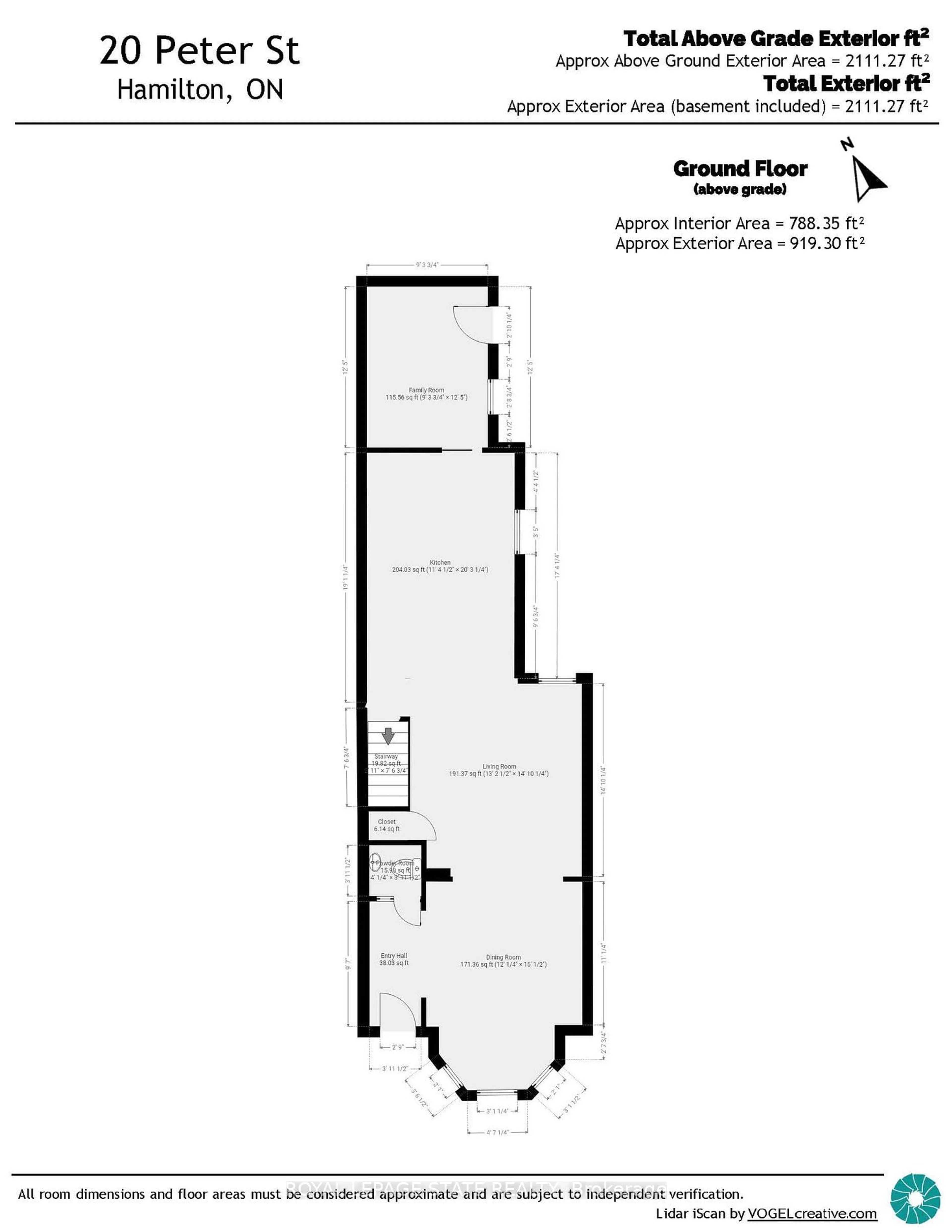 Floor plan for 20 Peter St, Hamilton Ontario L8R 1T2