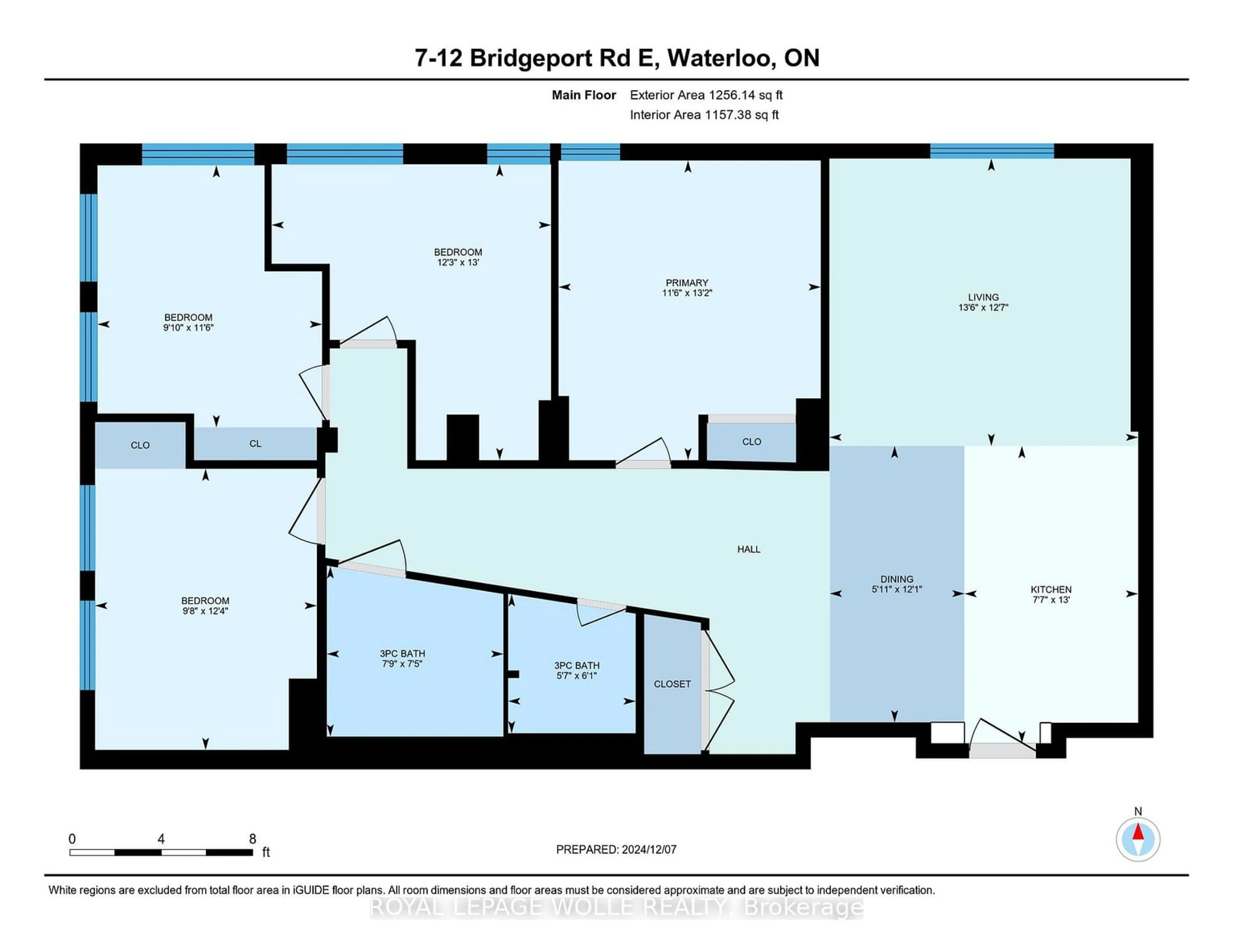 Floor plan for 12 Bridgeport Rd #7, Waterloo Ontario N2J 2J3