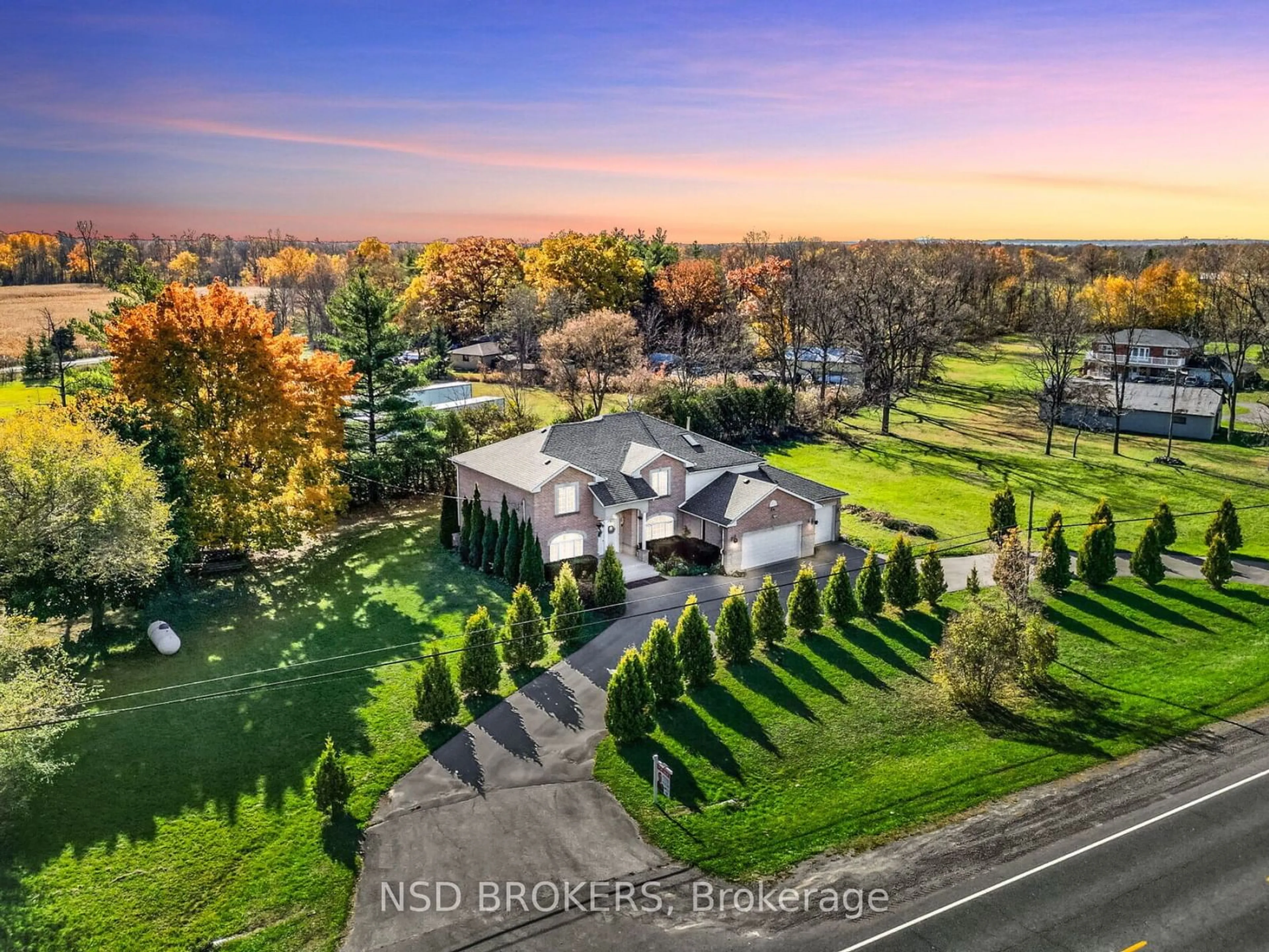 A pic from outside/outdoor area/front of a property/back of a property/a pic from drone, street for 891 Hwy 8, Hamilton Ontario L9H 5E1