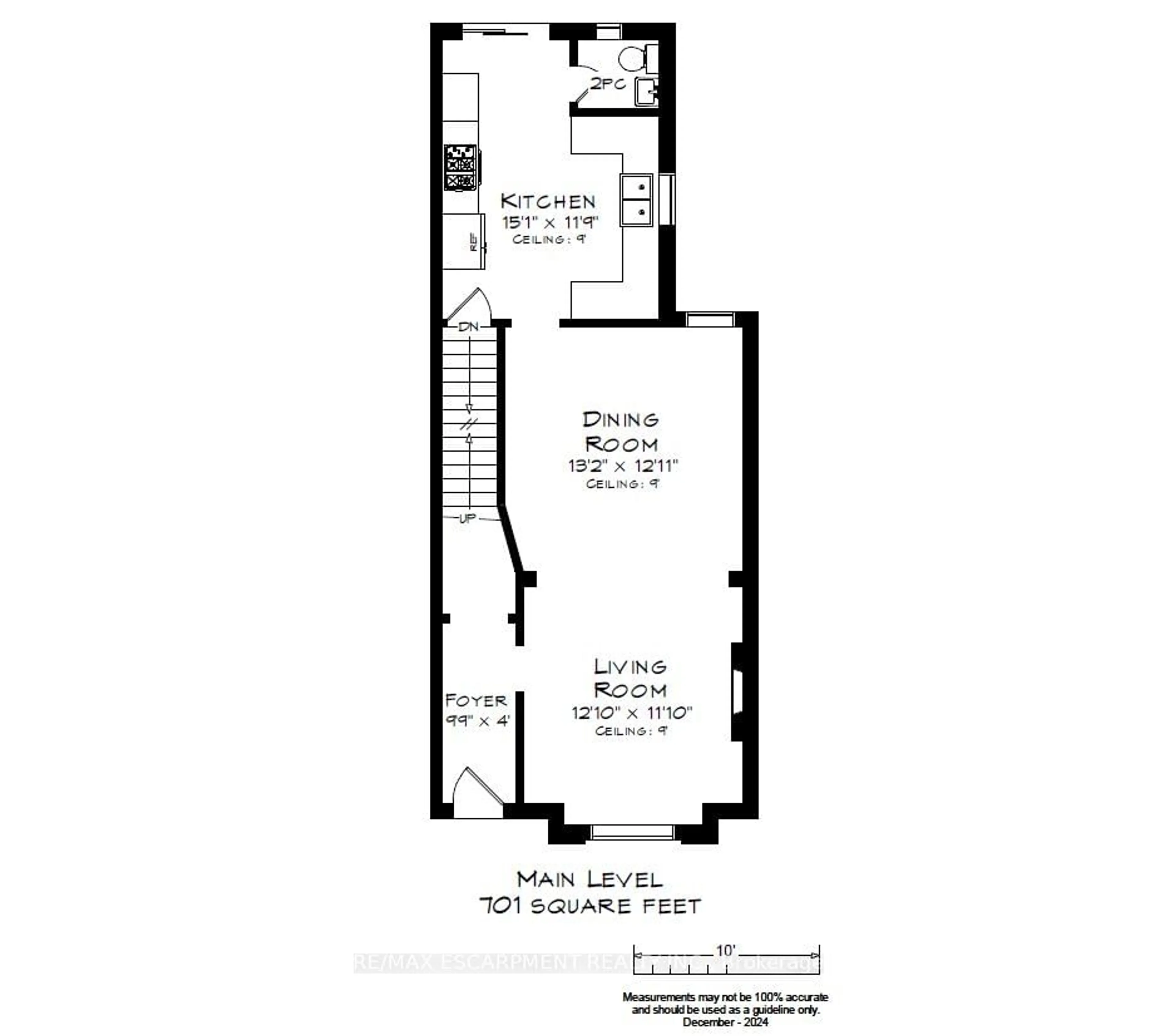 Floor plan for 18 Spring St, Hamilton Ontario L8N 2N9