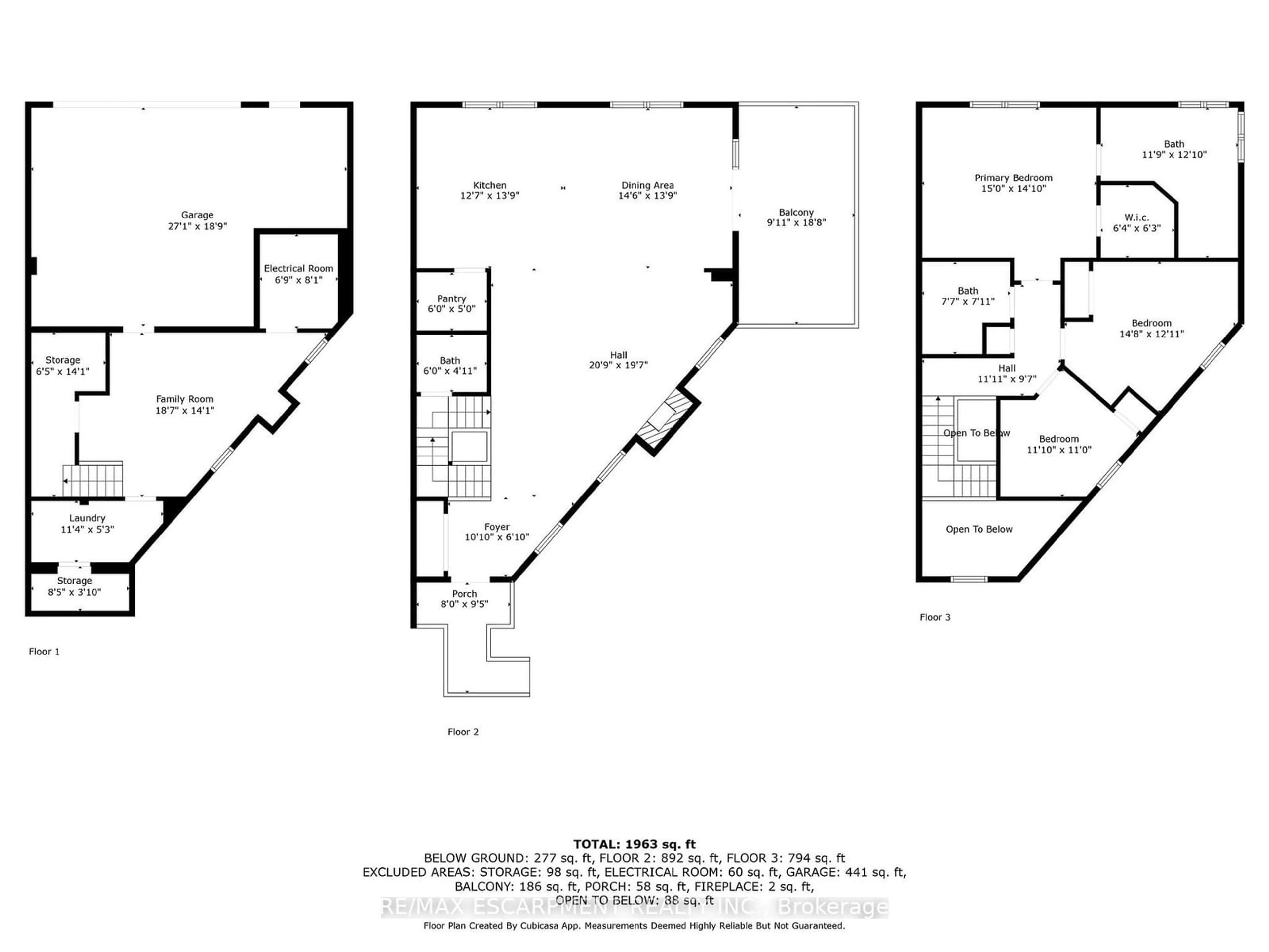 Floor plan for 27 Willow Bank Common, St. Catharines Ontario L2S 4C8