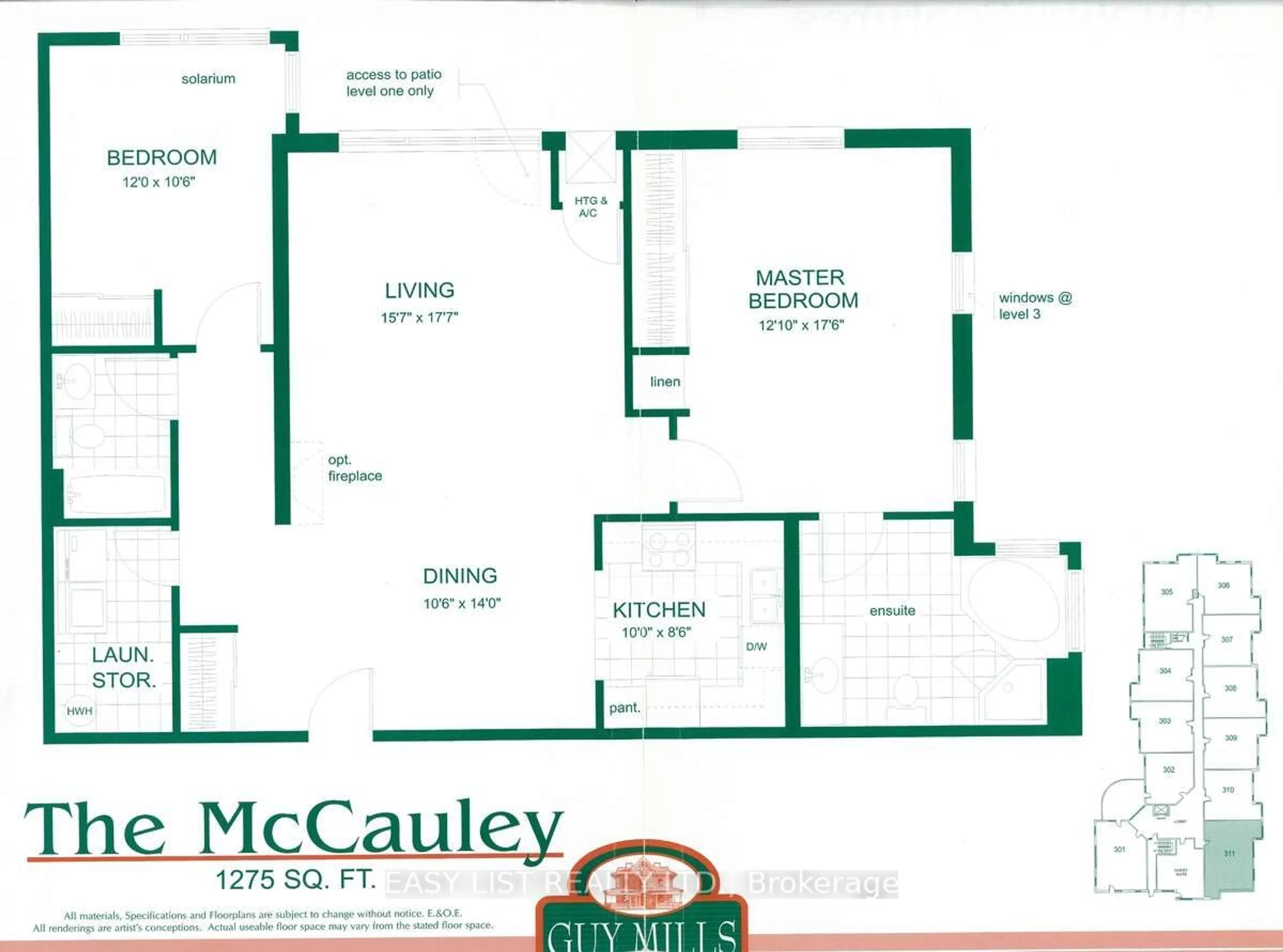 Floor plan for 8 Huron St #311, Kawartha Lakes Ontario K9V 6K3