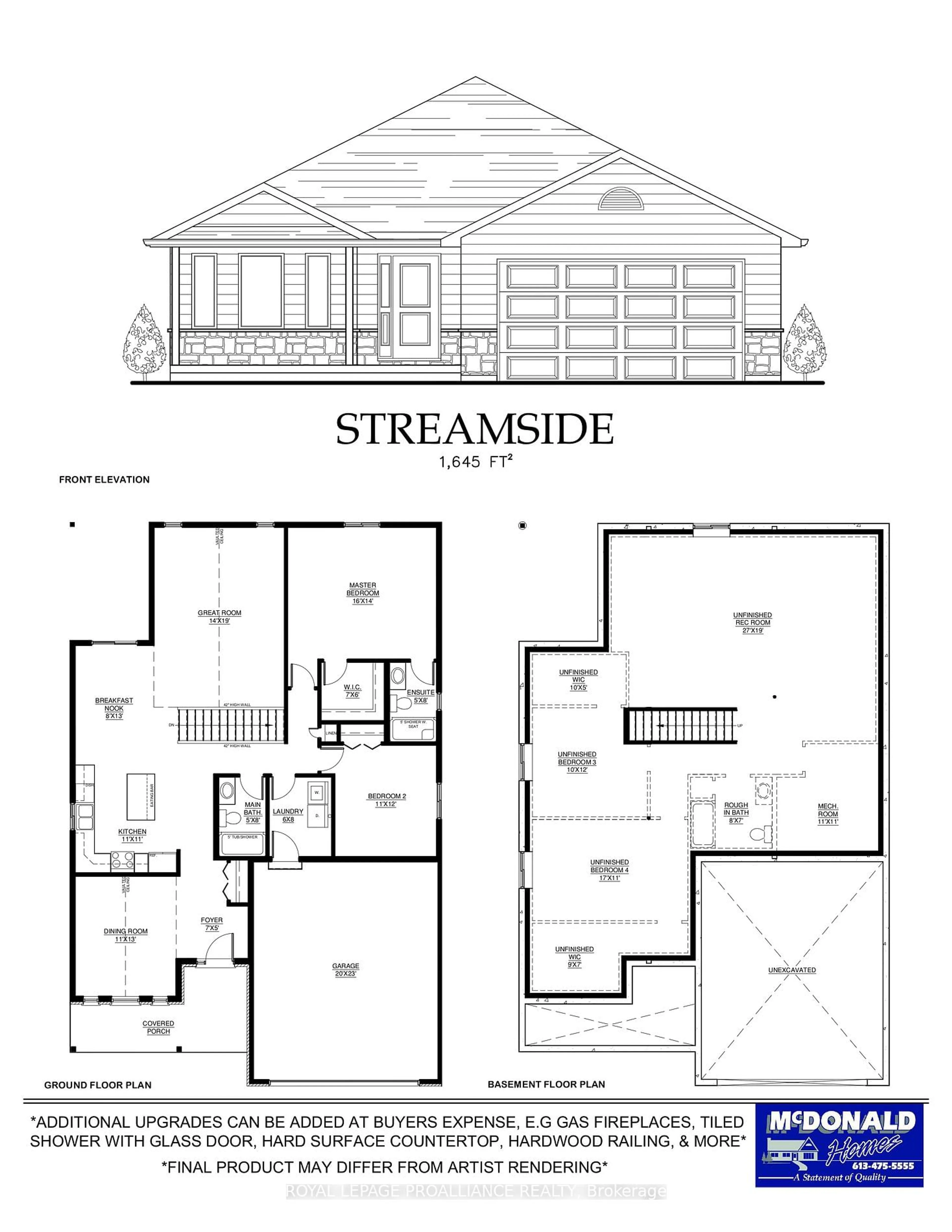 Floor plan for Lot 3 Homewood Ave, Trent Hills Ontario K0L 1Y0