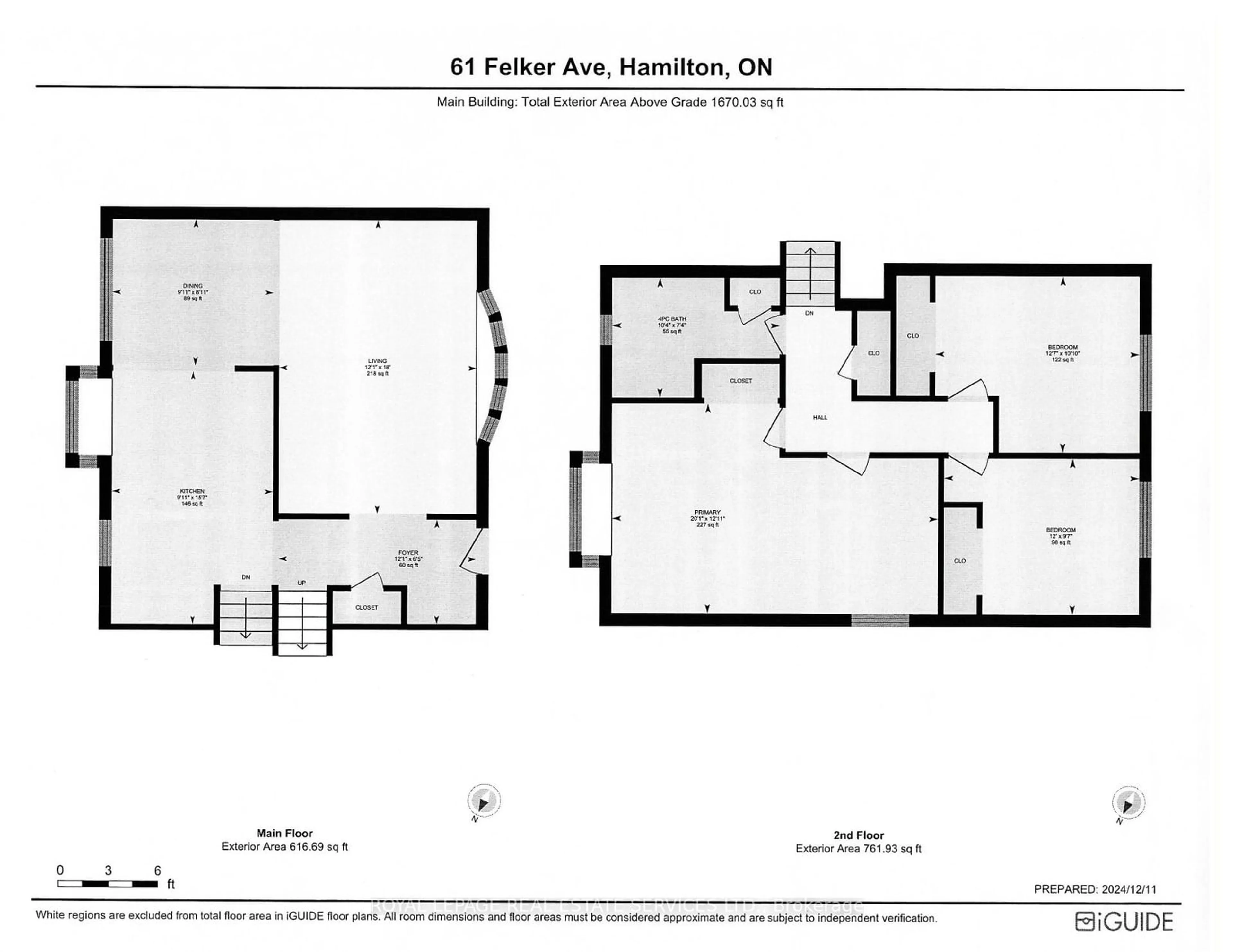 Floor plan for 61 Felker Ave, Hamilton Ontario L8G 2L9