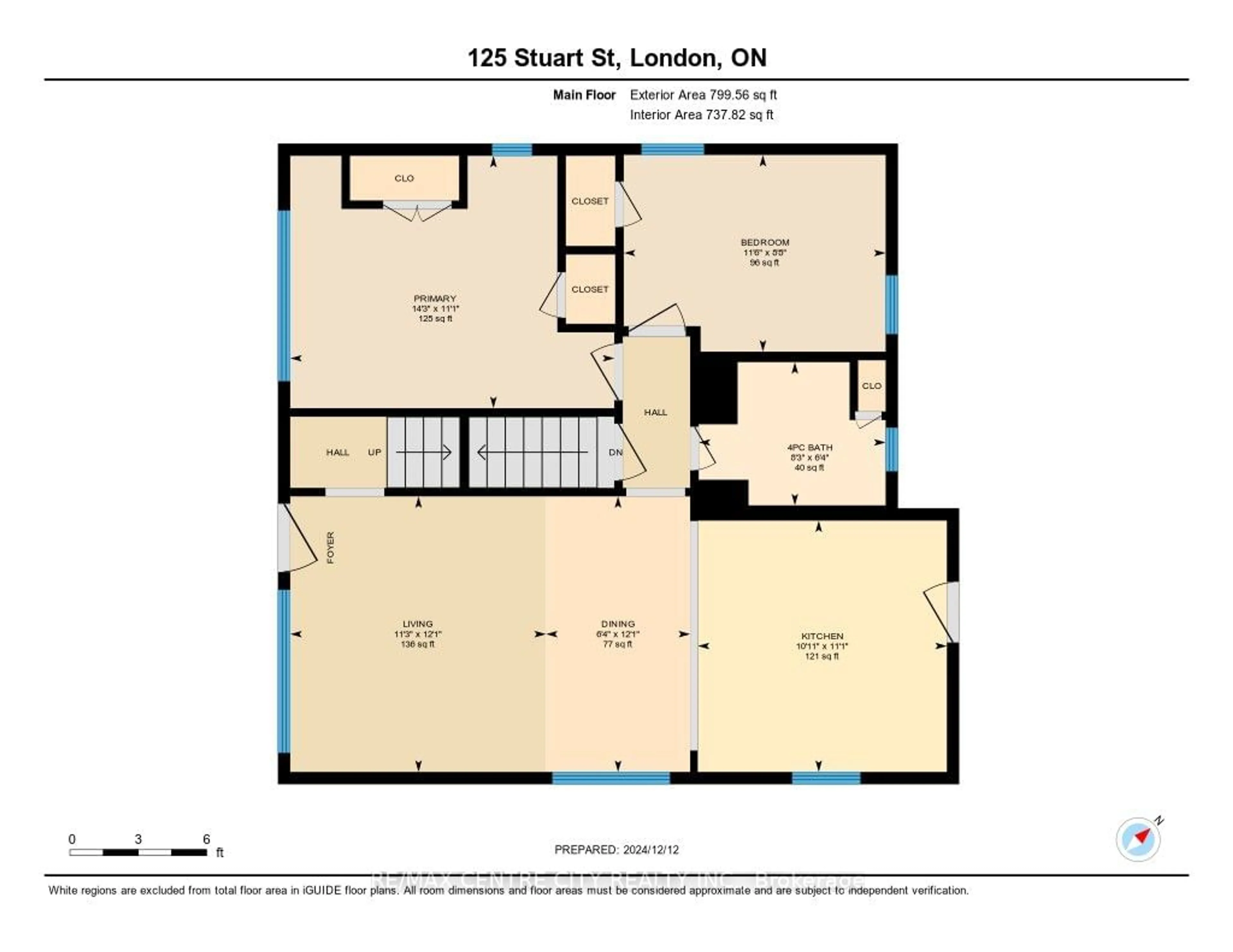 Floor plan for 125 Stuart St, London Ontario N5Y 1S5