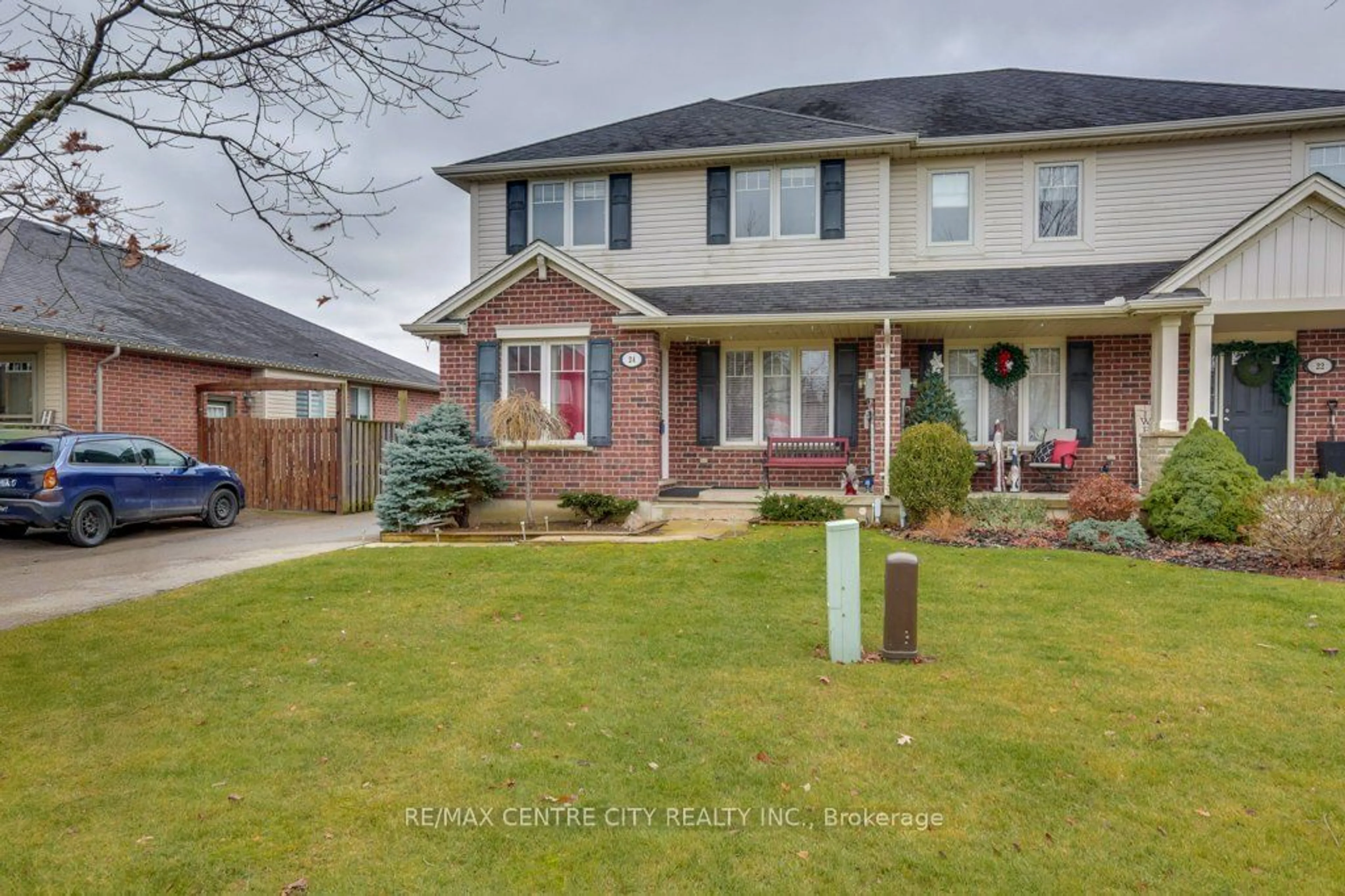 Home with brick exterior material, street for 24 Pear Tree Ave, St. Thomas Ontario N5R 0B5