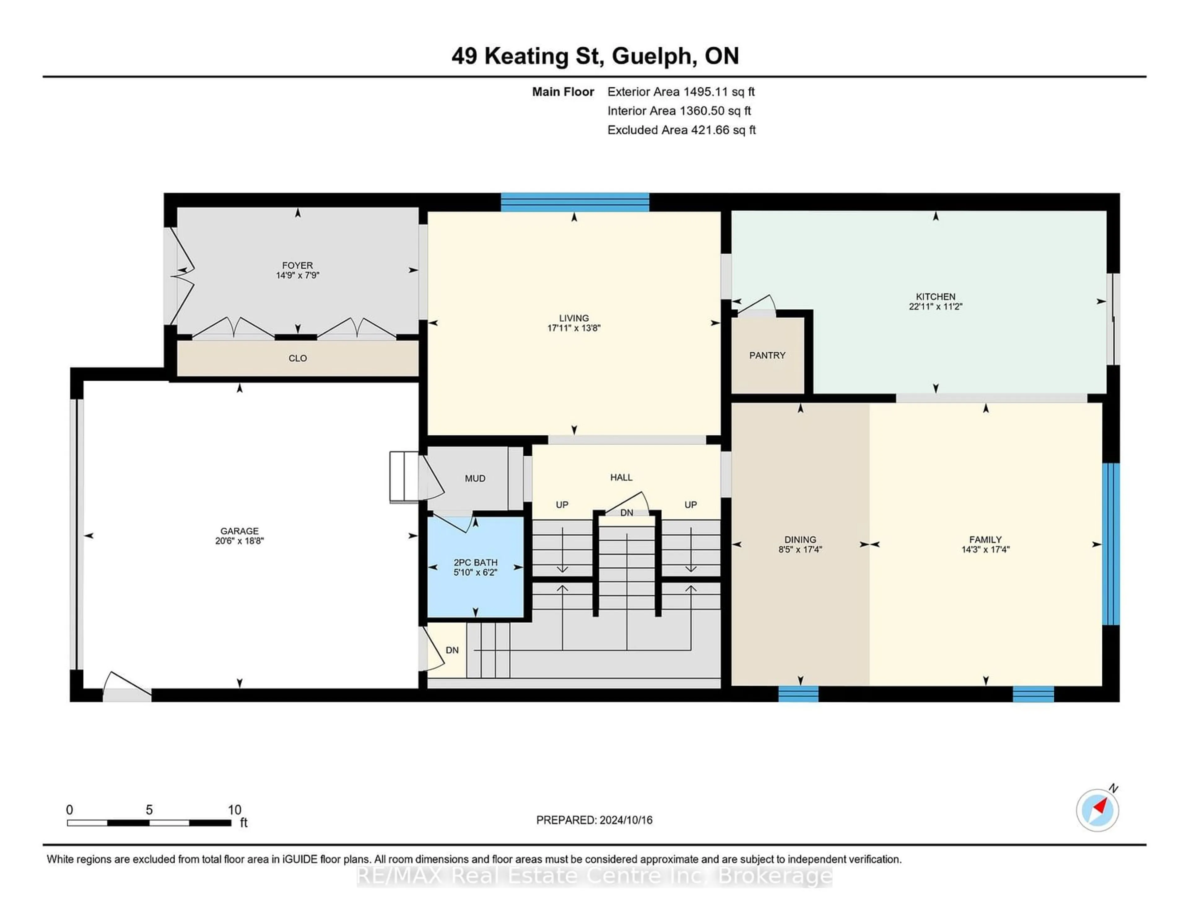 Floor plan for 49 Keating St, Guelph Ontario N1E 0S2