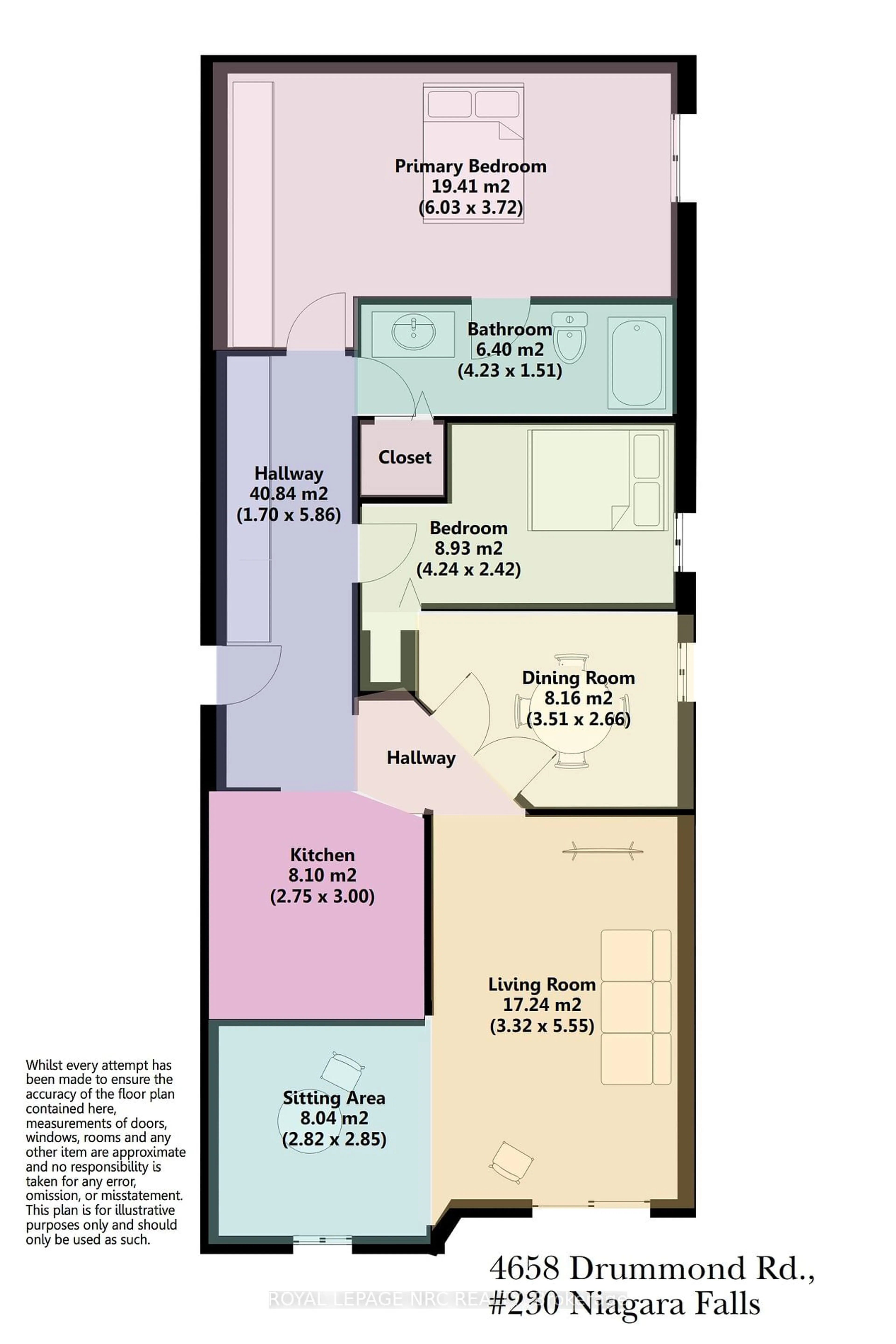 Floor plan for 4658 Drummond Rd #230, Niagara Falls Ontario L2E 7E1