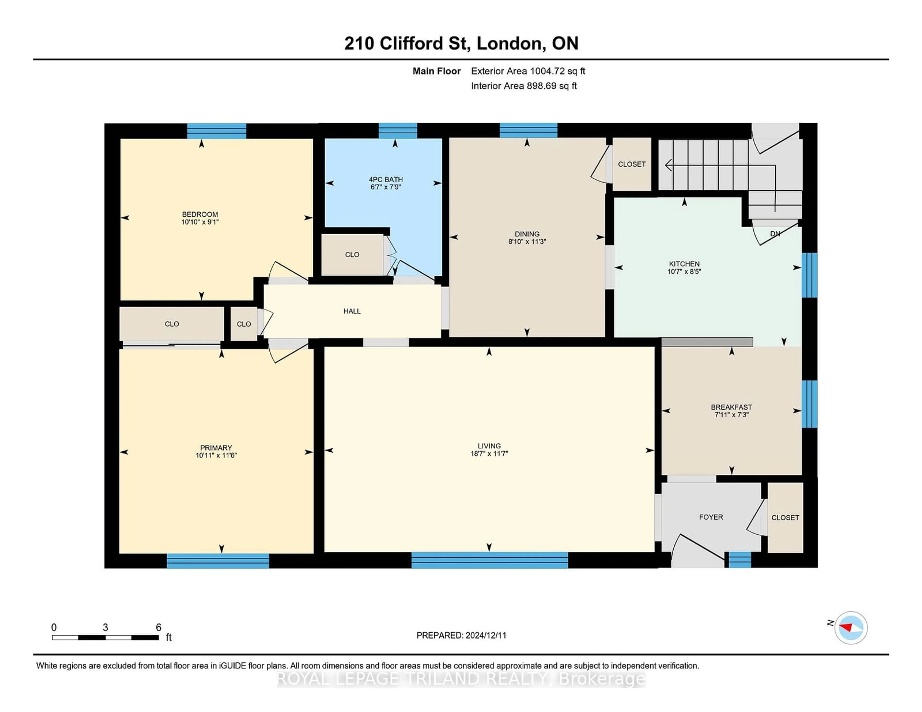 Floor plan for 210 Clifford St, London Ontario N5Y 1Z8